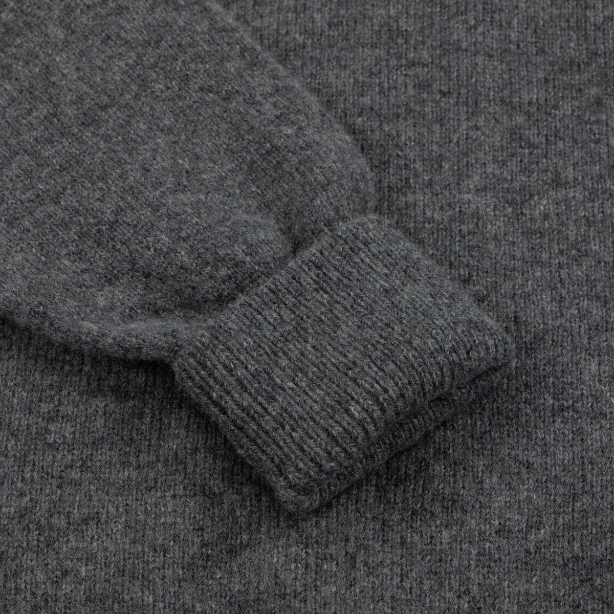 Dark Grey Geelong Two-Ply Crew Neck Jumper