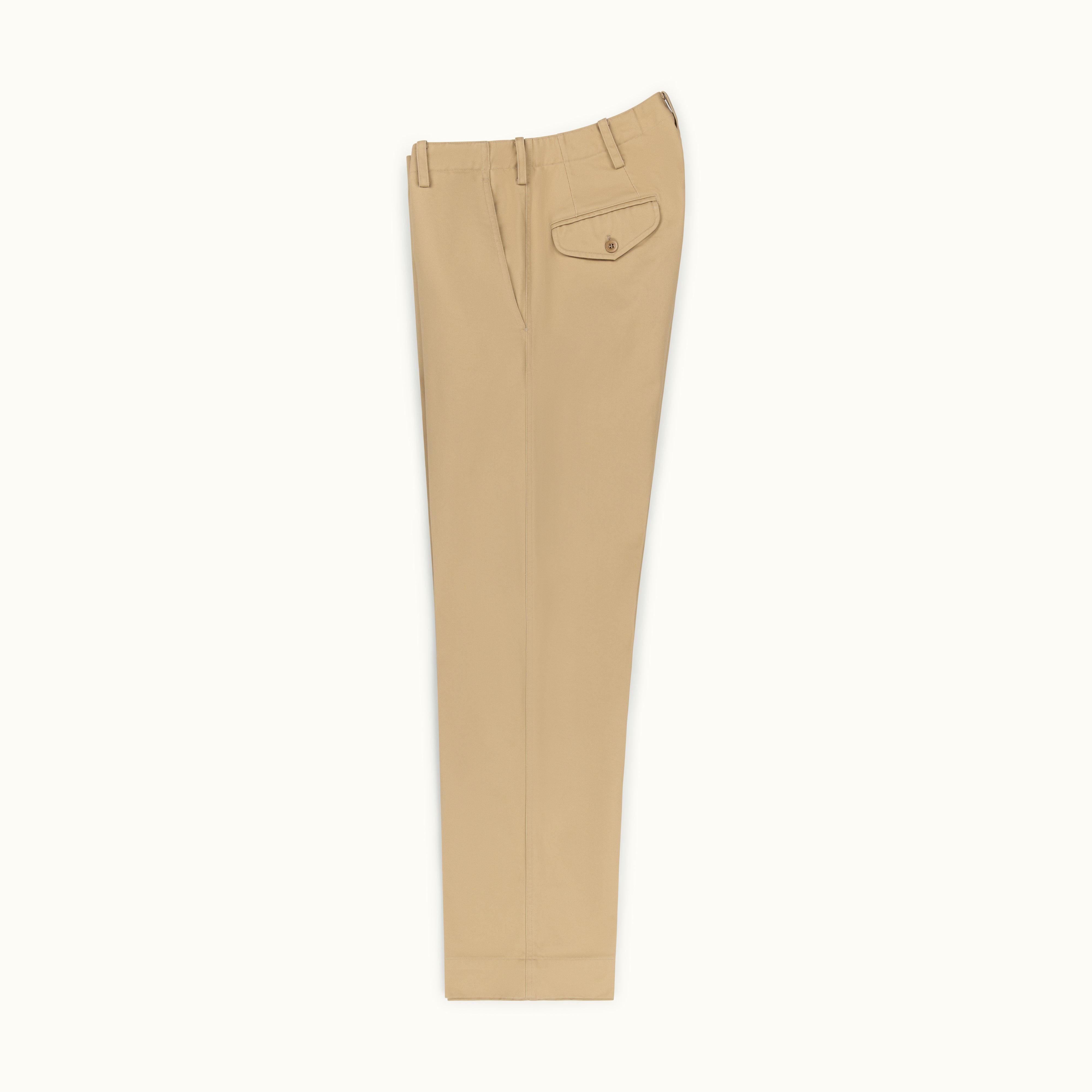 Khaki Japanese Cotton Officers Chino