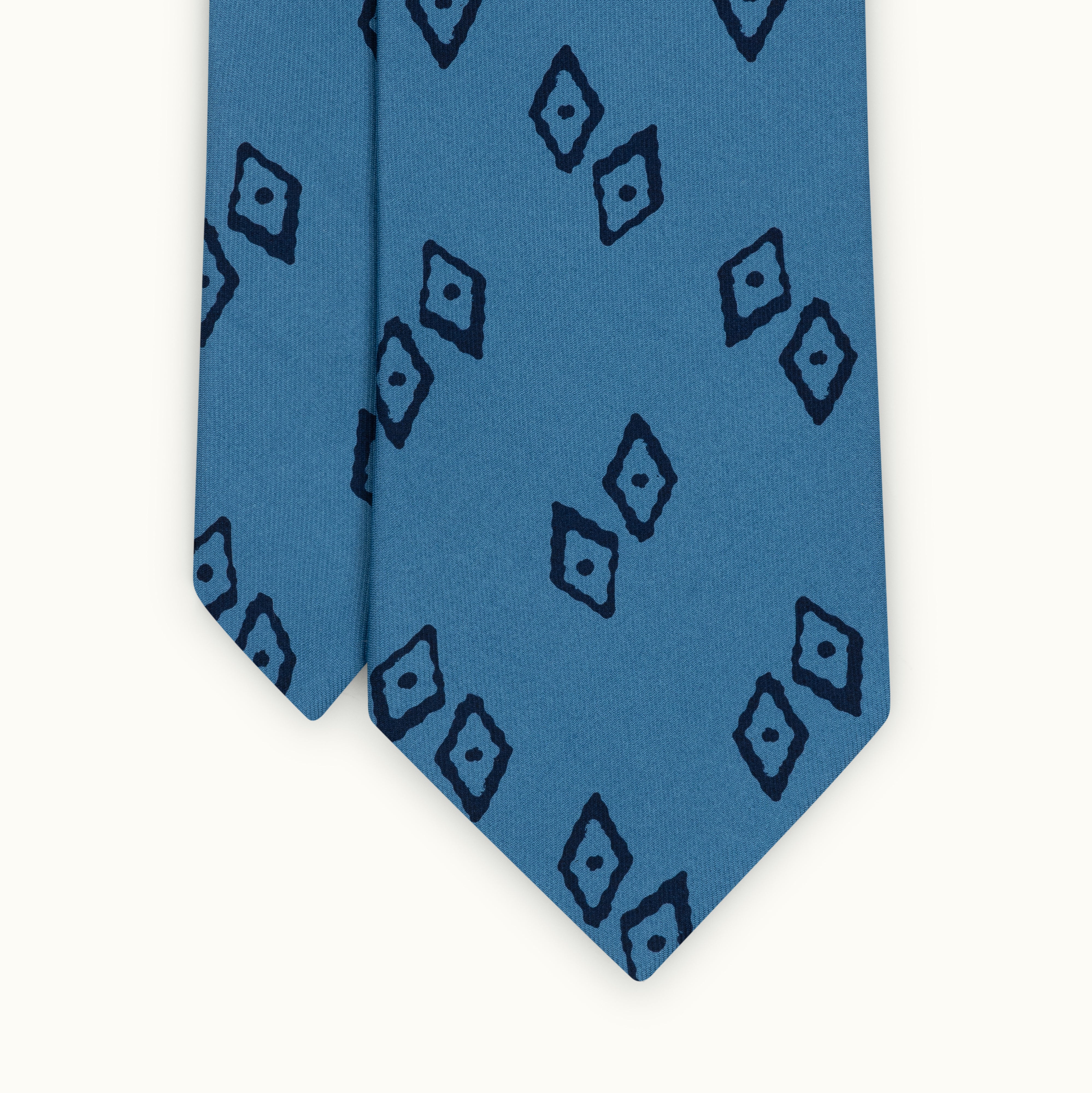 Azzuro Scattered Diamond Printed Silk Tie