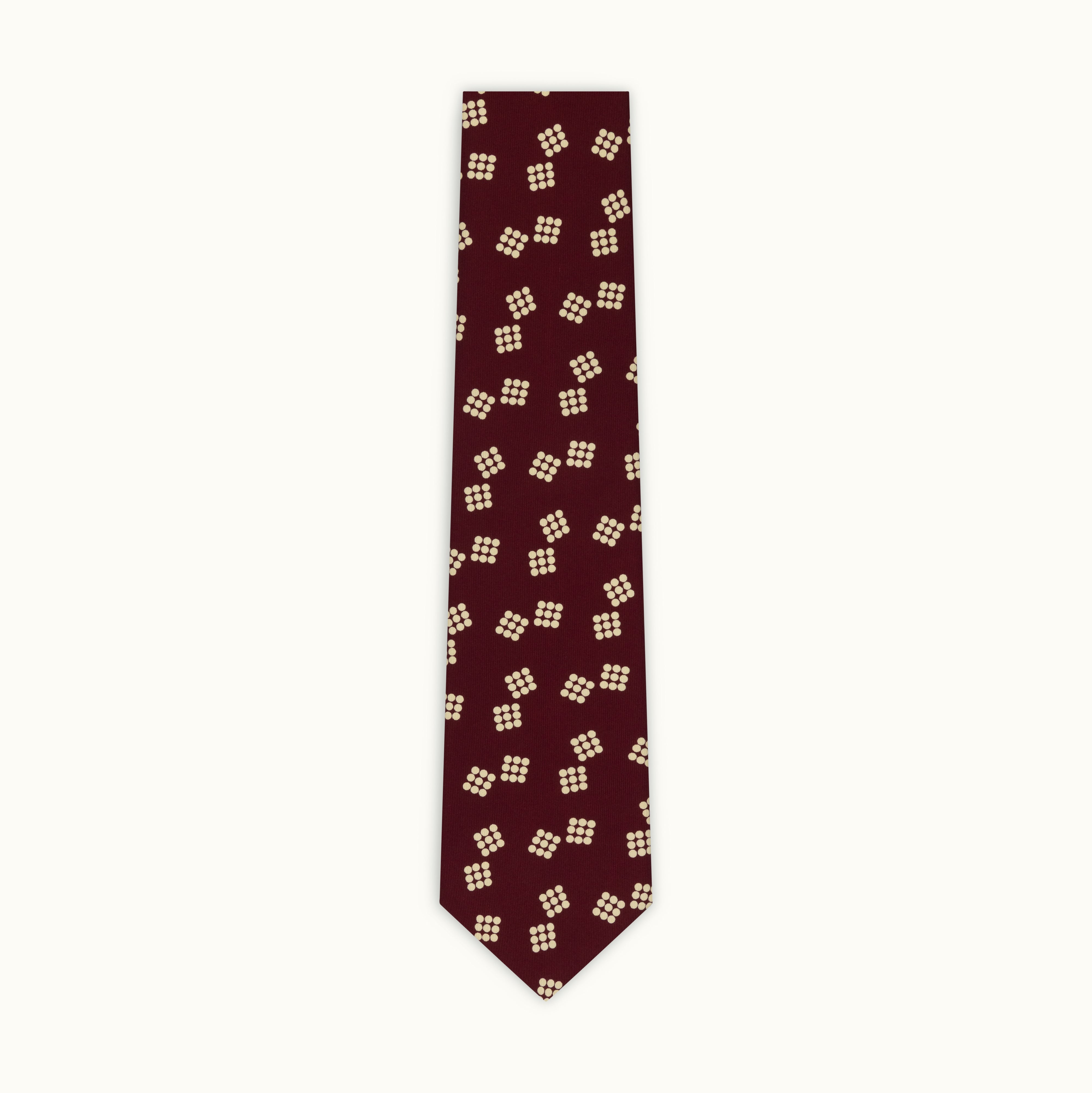 Chianti Deco Spot Printed Silk Tie