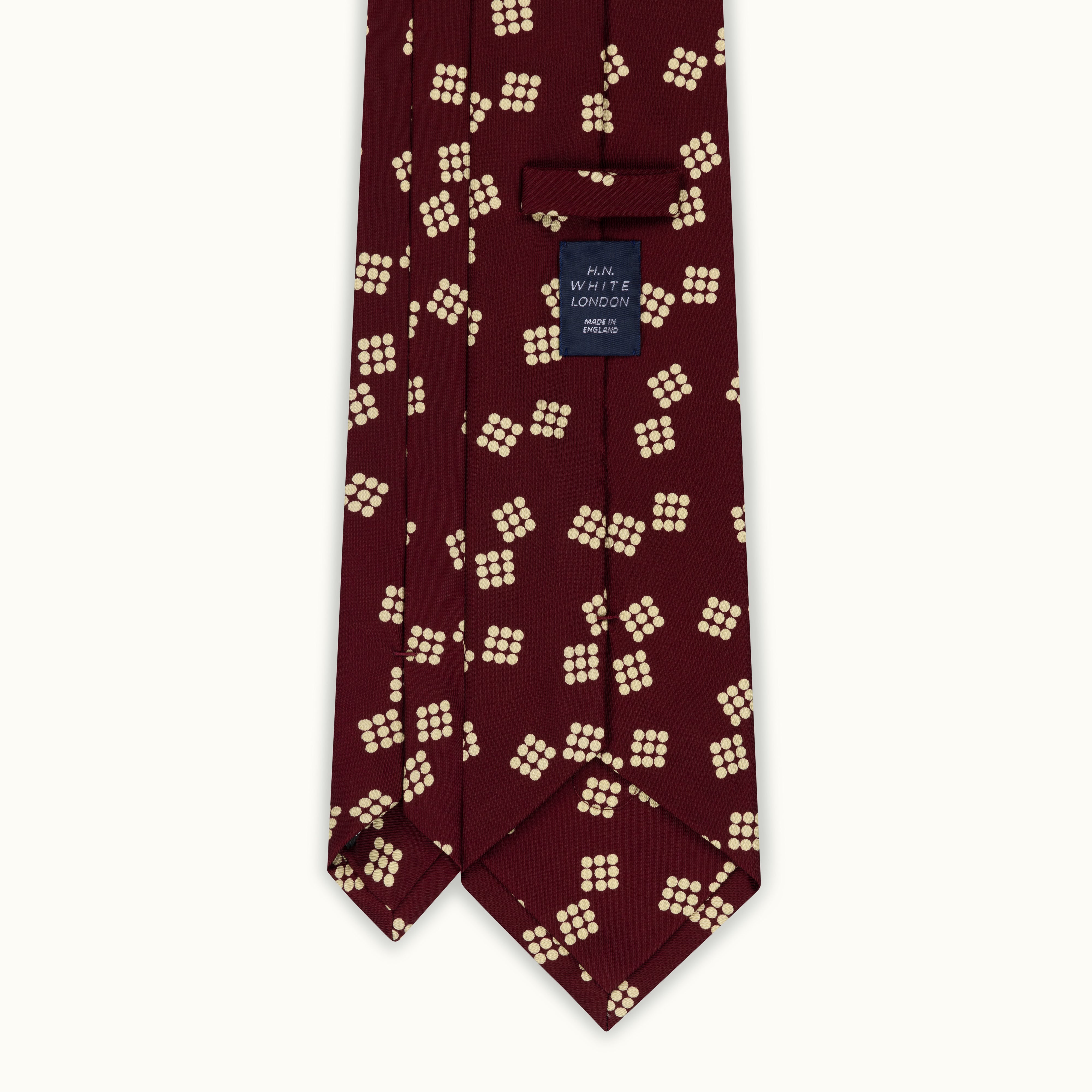 Chianti Deco Spot Printed Silk Tie