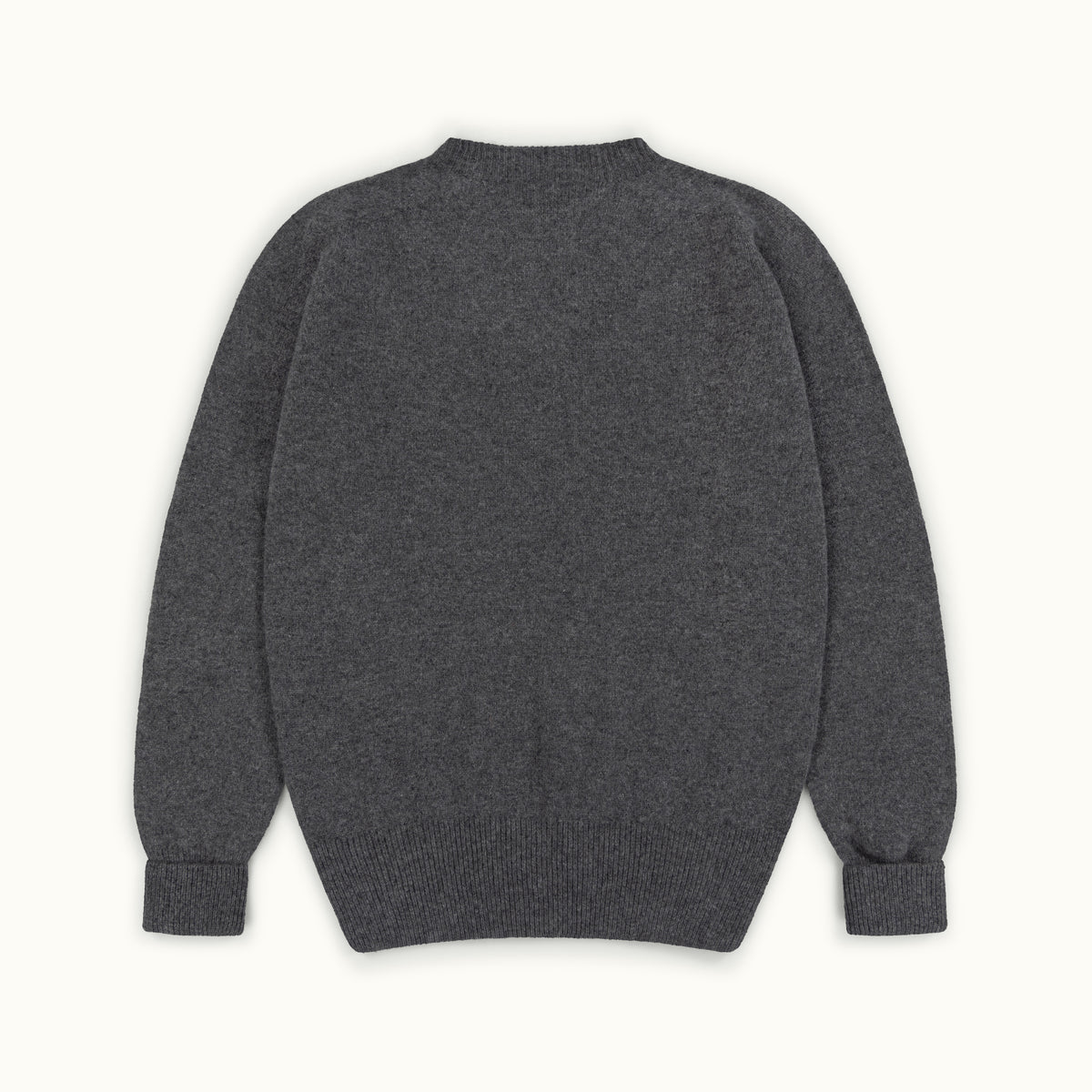 Dark Grey Geelong Two-Ply Crew Neck Jumper