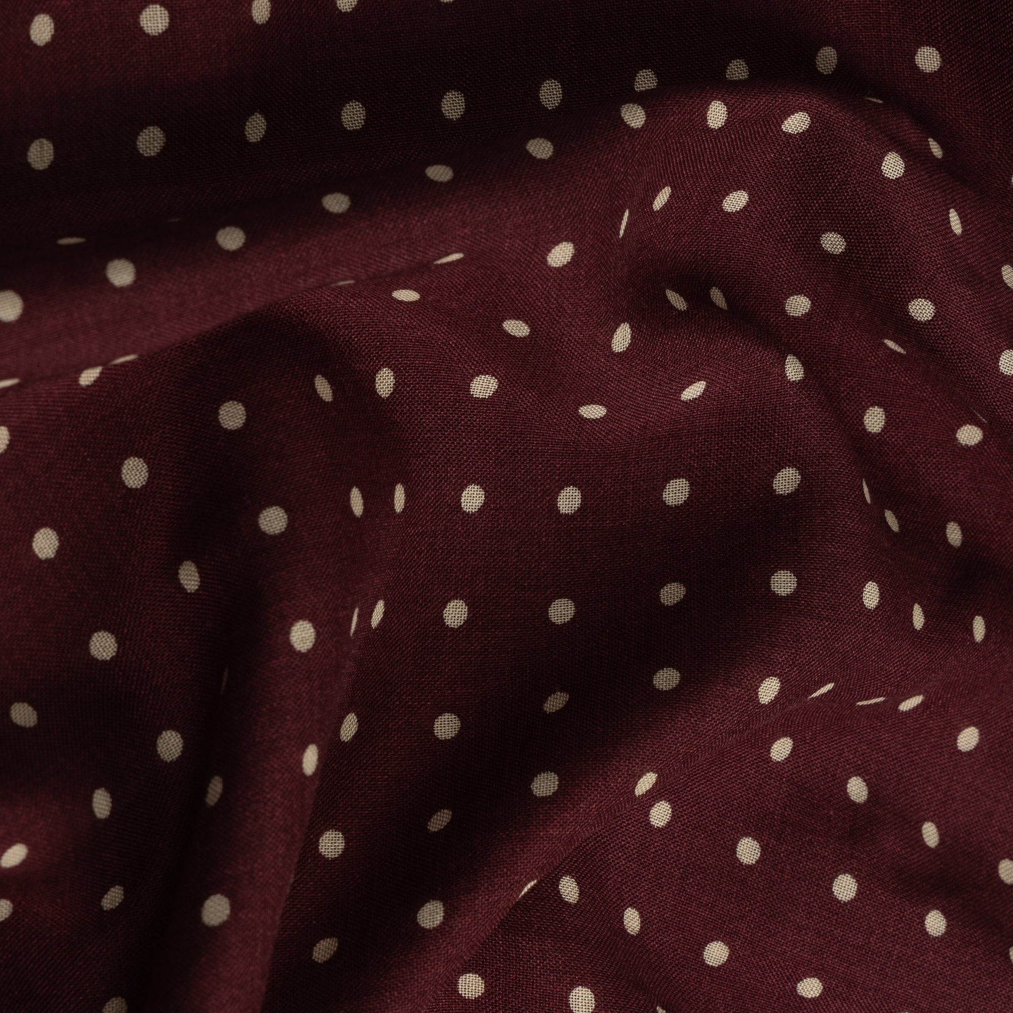 Burgundy Spotted Print Scarf