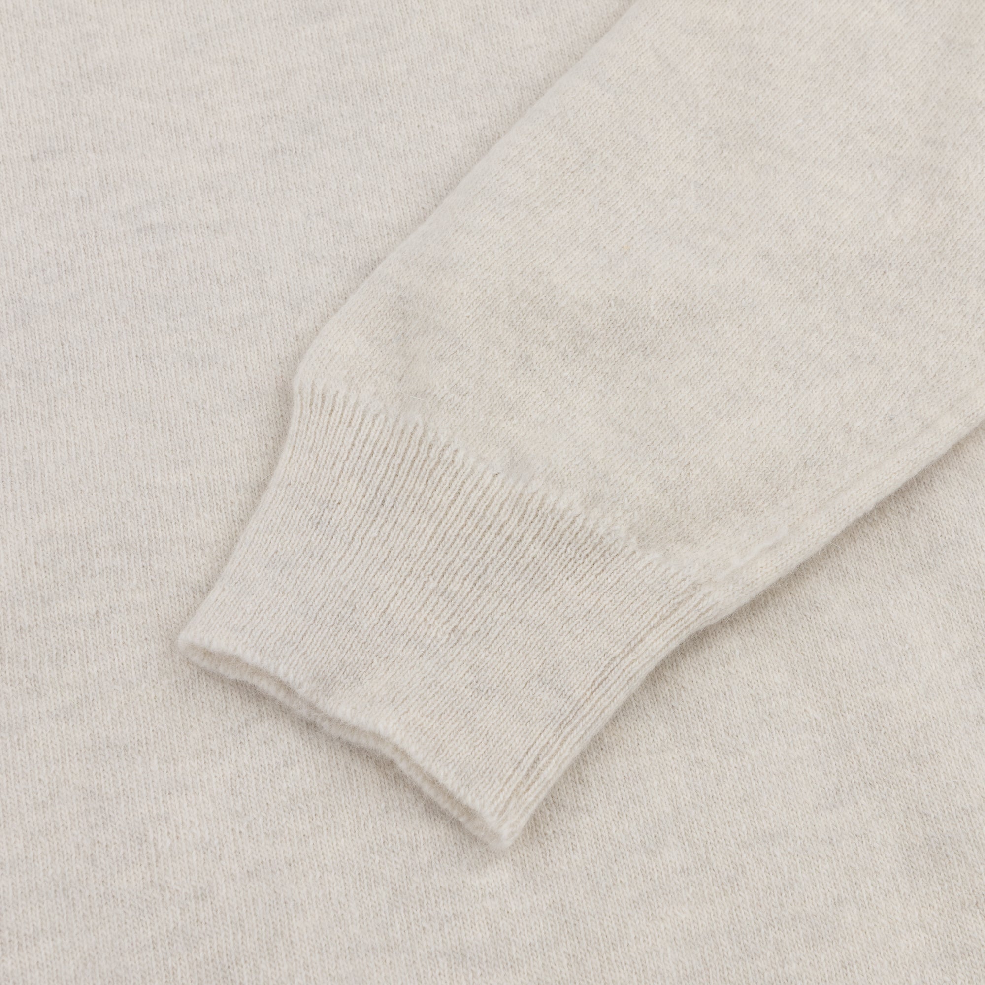 Off White Merino-Angora Crew Neck Jumper