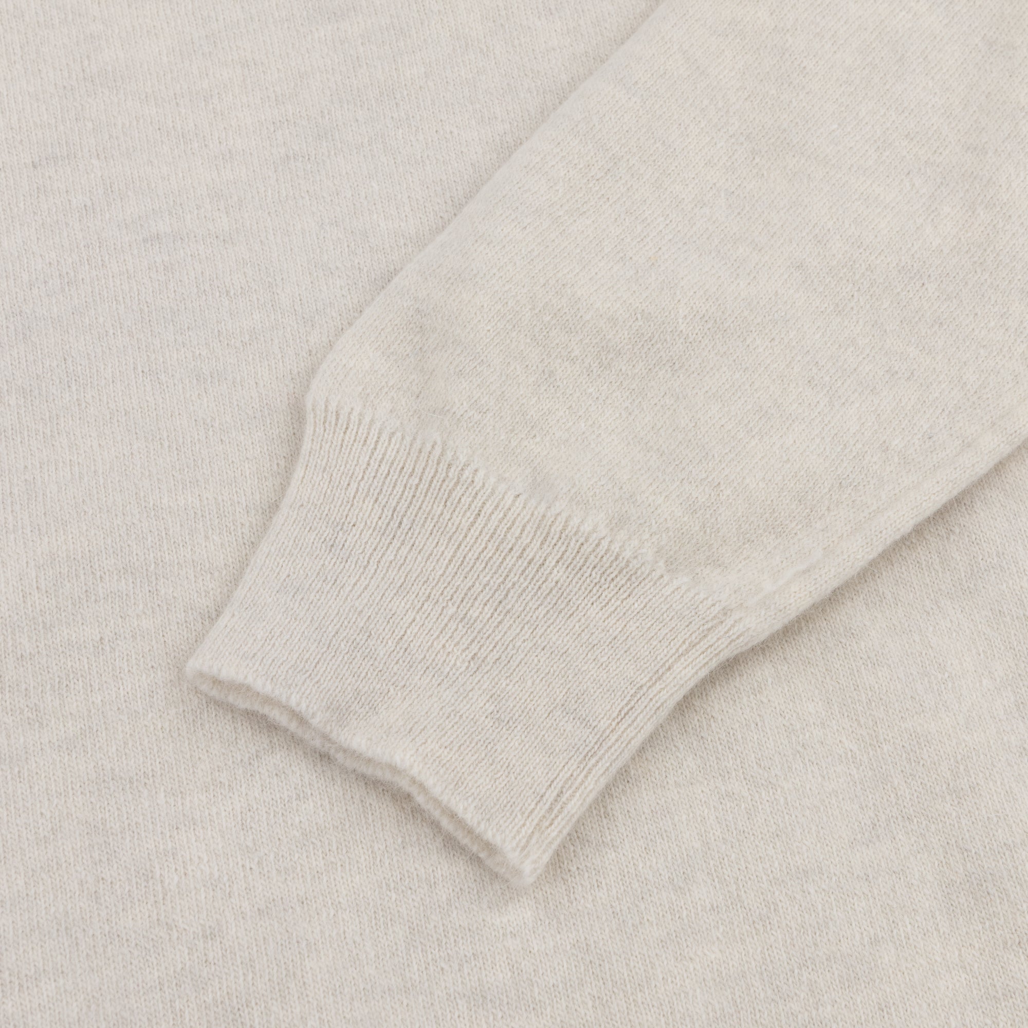 Off White Merino-Angora Crew Neck Jumper