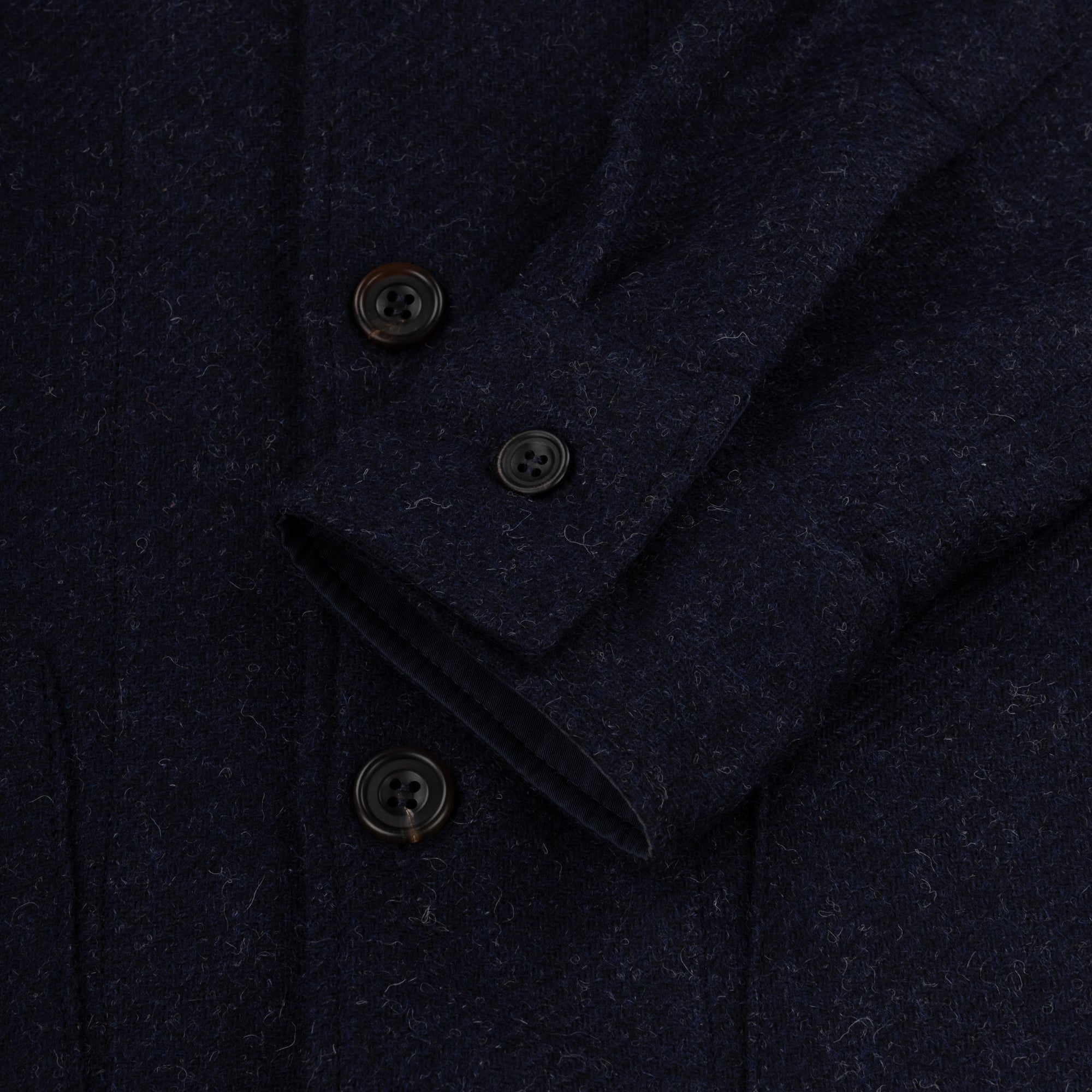 Navy Blue Shetland Tweed Chore Jacket