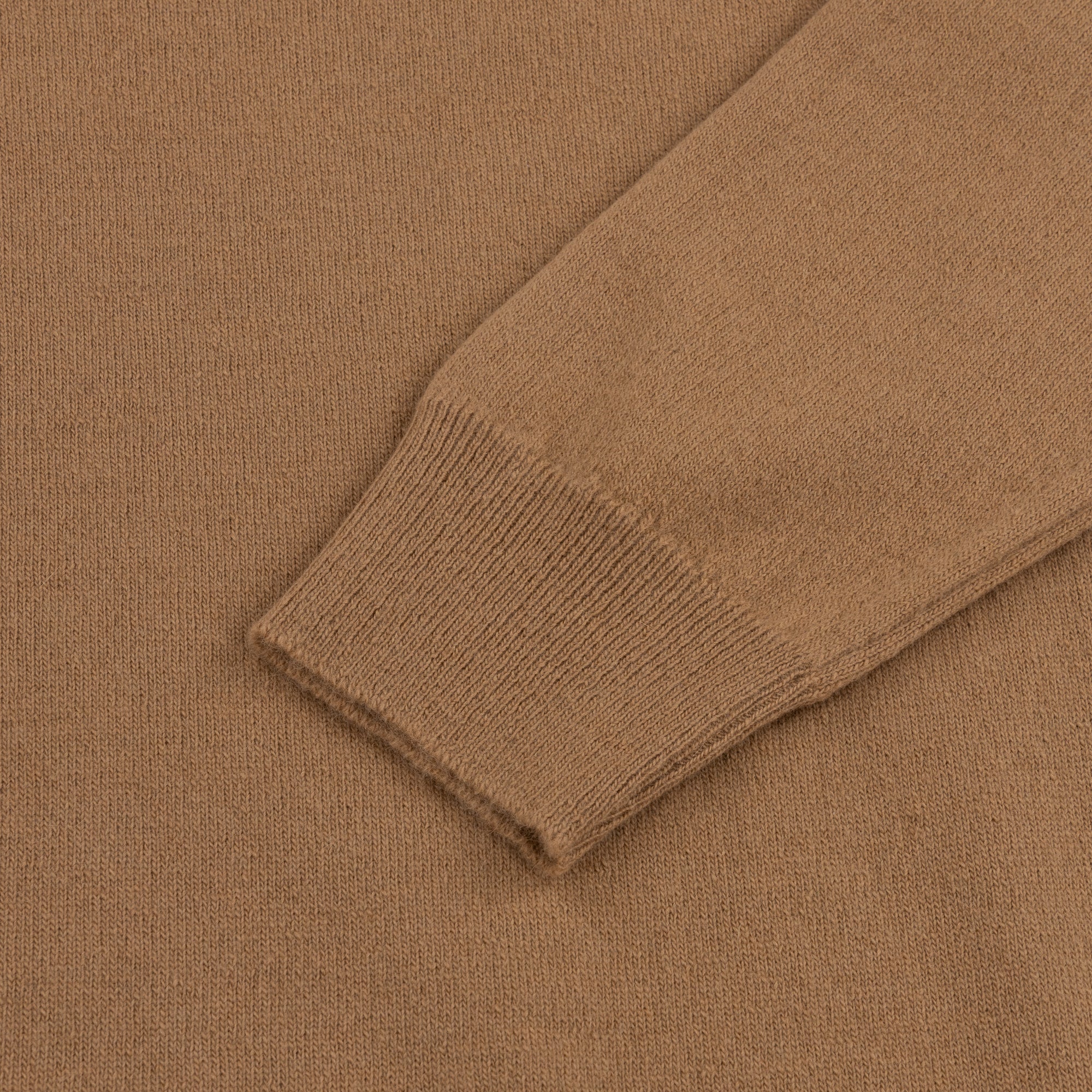 Camel Merino-Angora Crew Neck Jumper