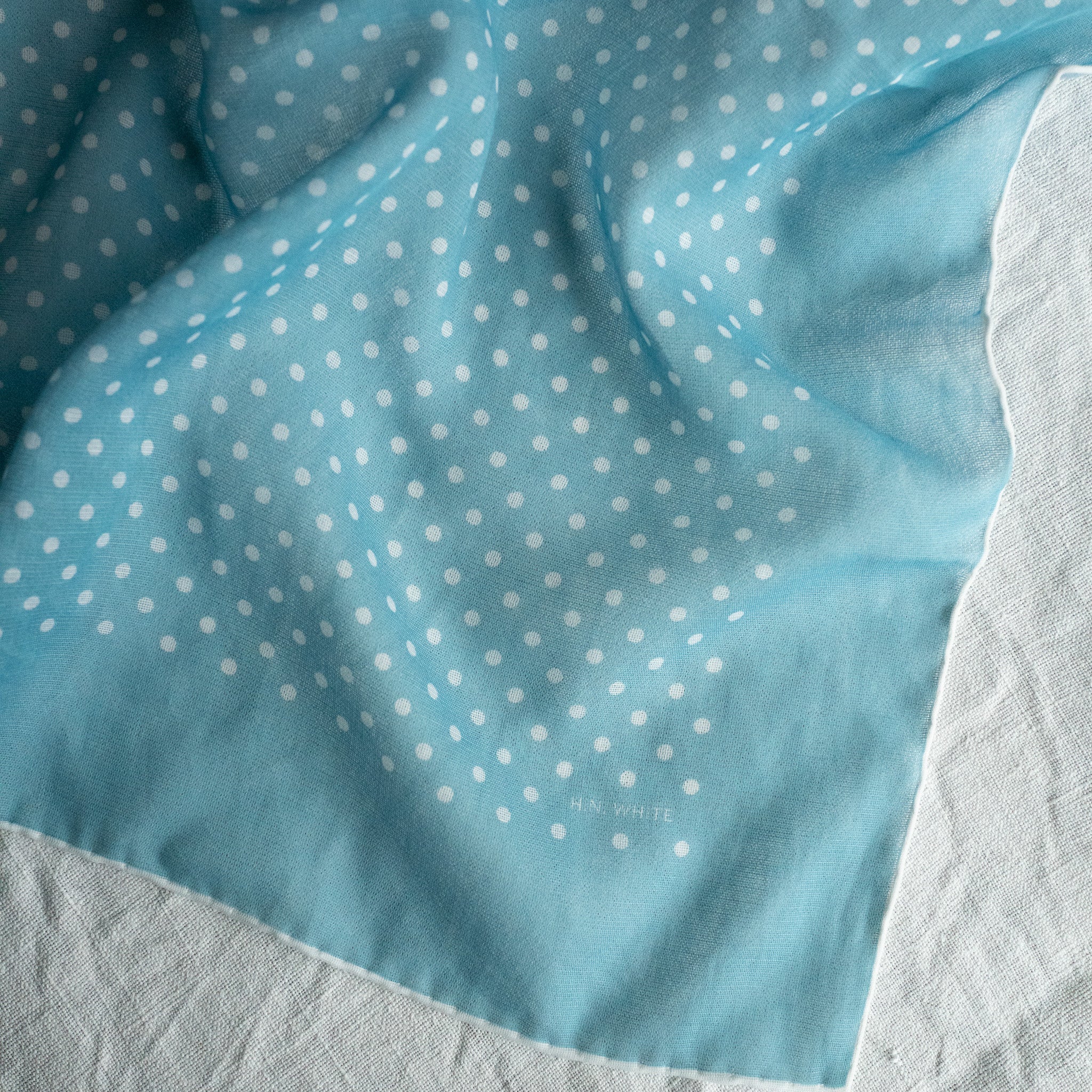 Featherweight Sky Blue Spotted Neckerchief