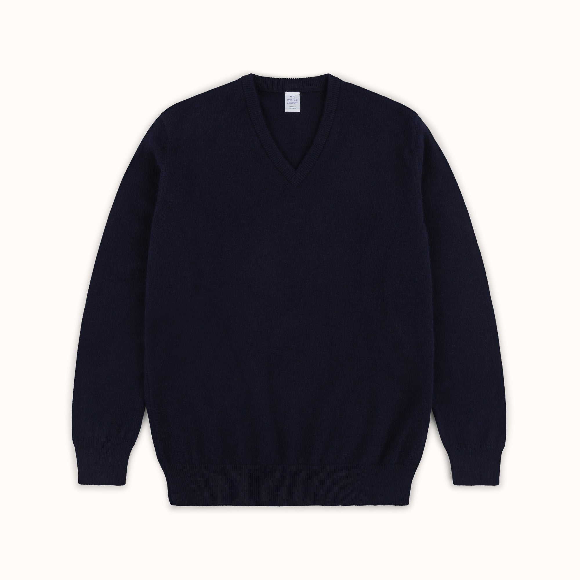 Midnight Merino-Angora V-Neck Jumper