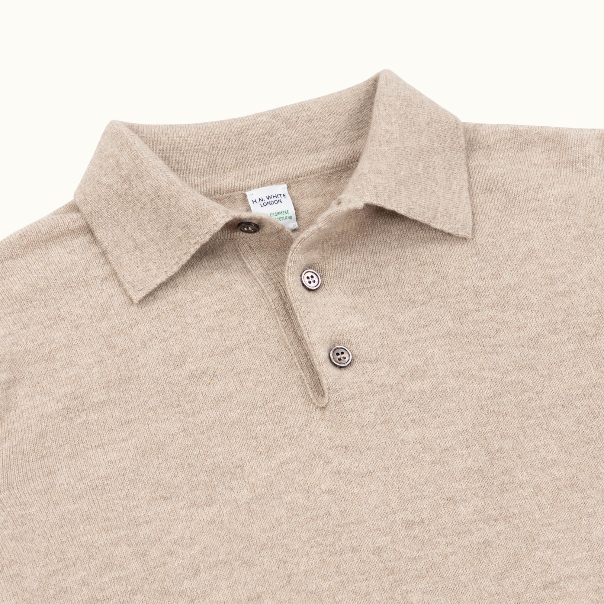 Stone Cashmere Knitted Polo