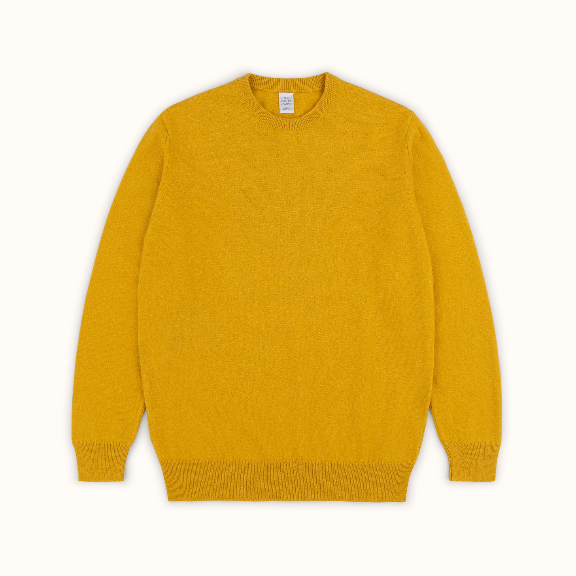 Ochre Merino-Angora Crew Neck Jumper