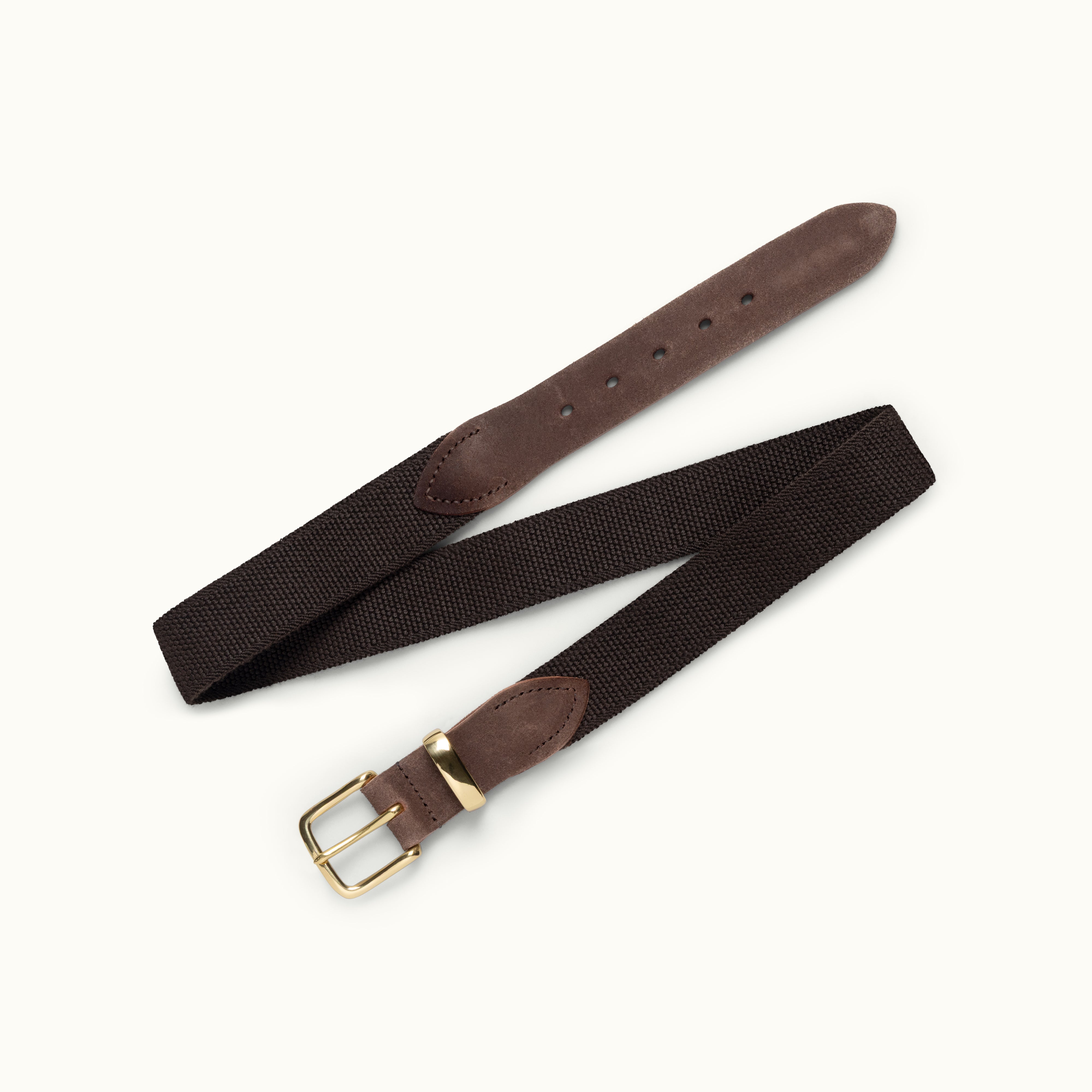 Dark Brown Canvas Webbing Belt