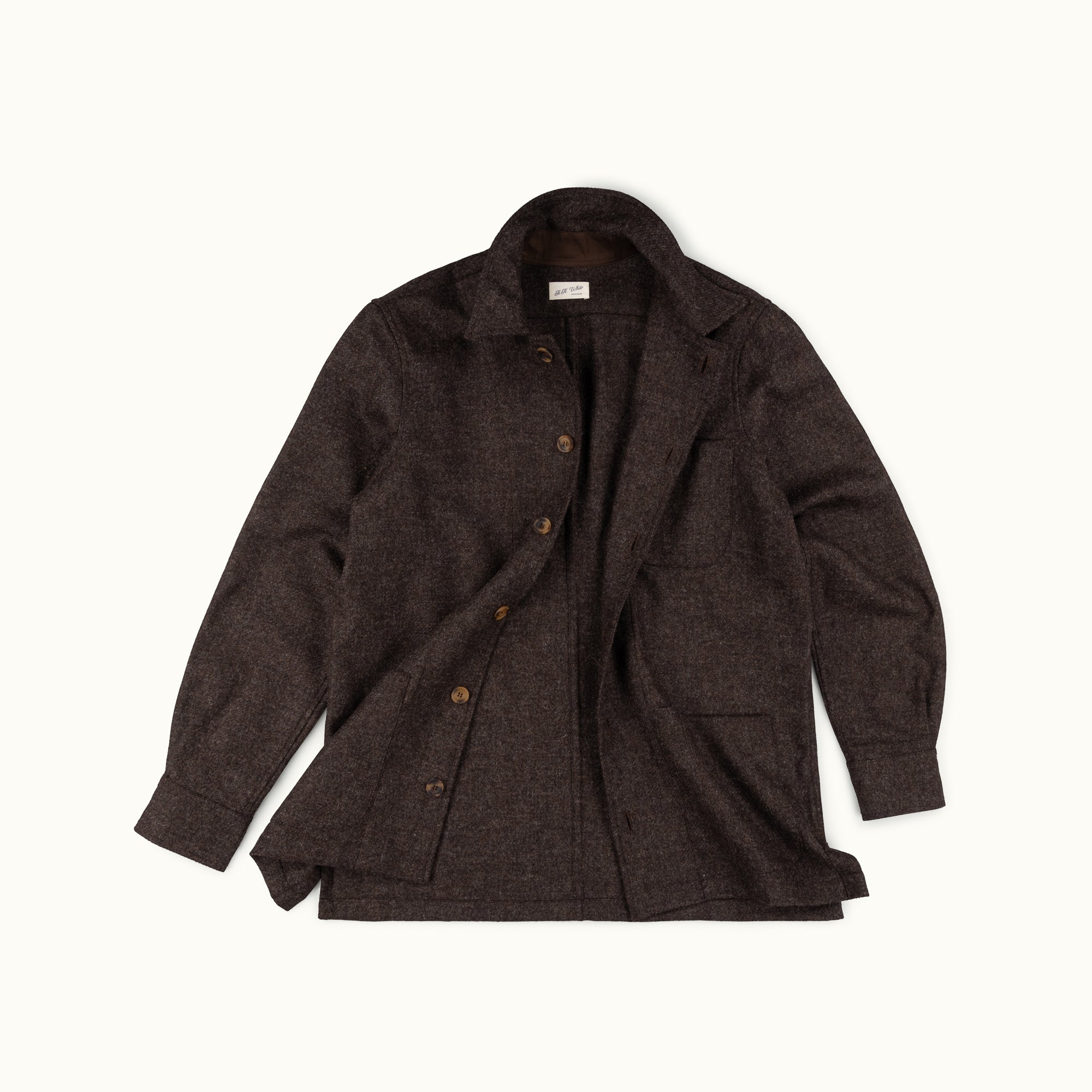 Brown Shetland Tweed Chore Jacket