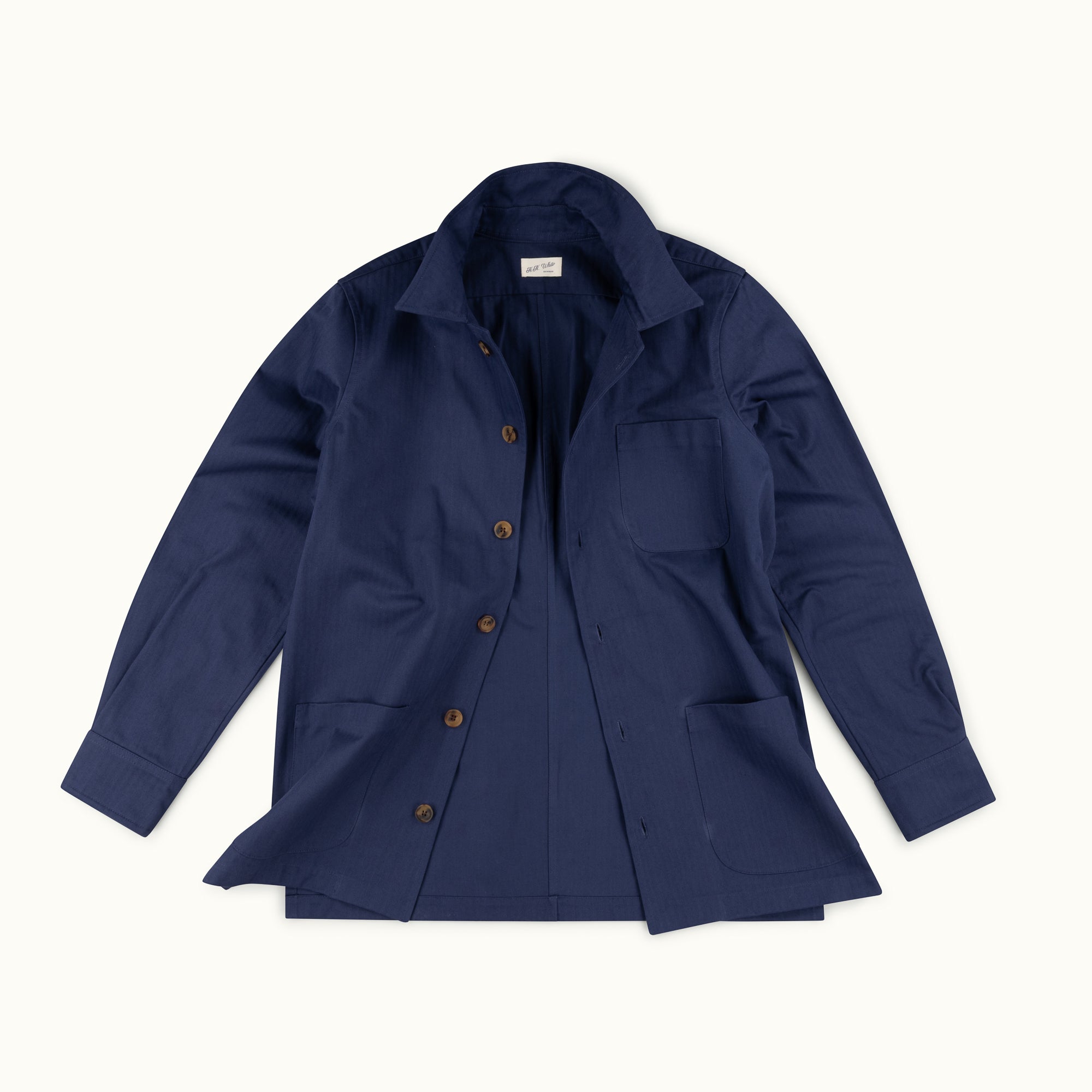 Marine Blue HBT Cotton Chore Jacket