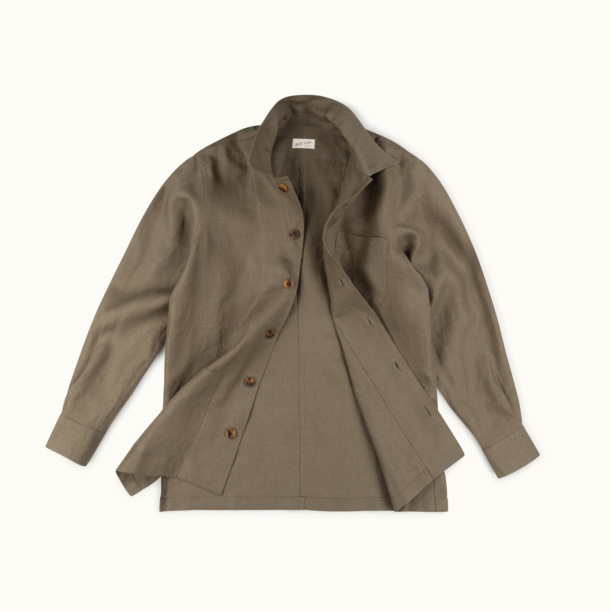 Khaki Linen Chore Jacket