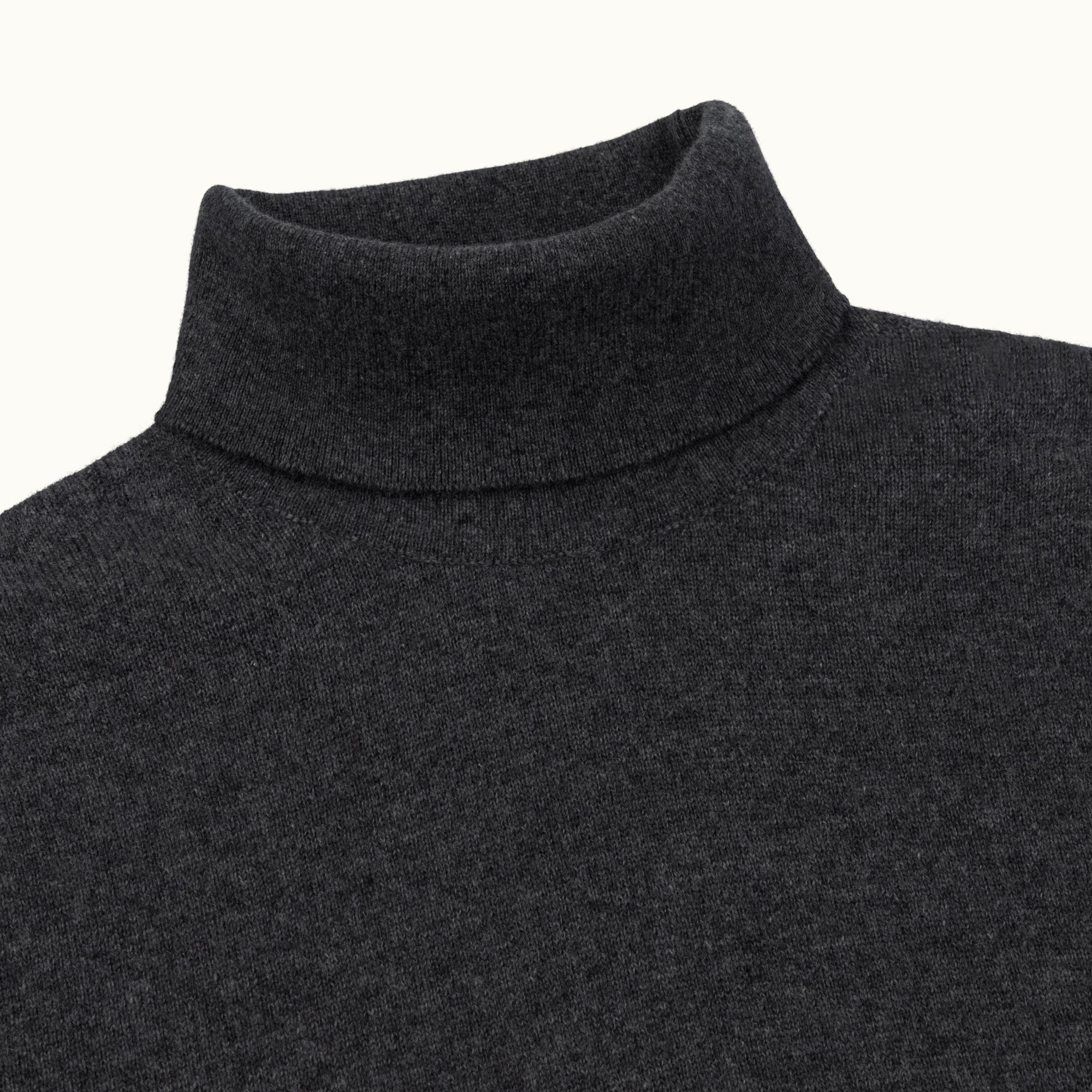 Charcoal Architect Cashmere Roll Neck