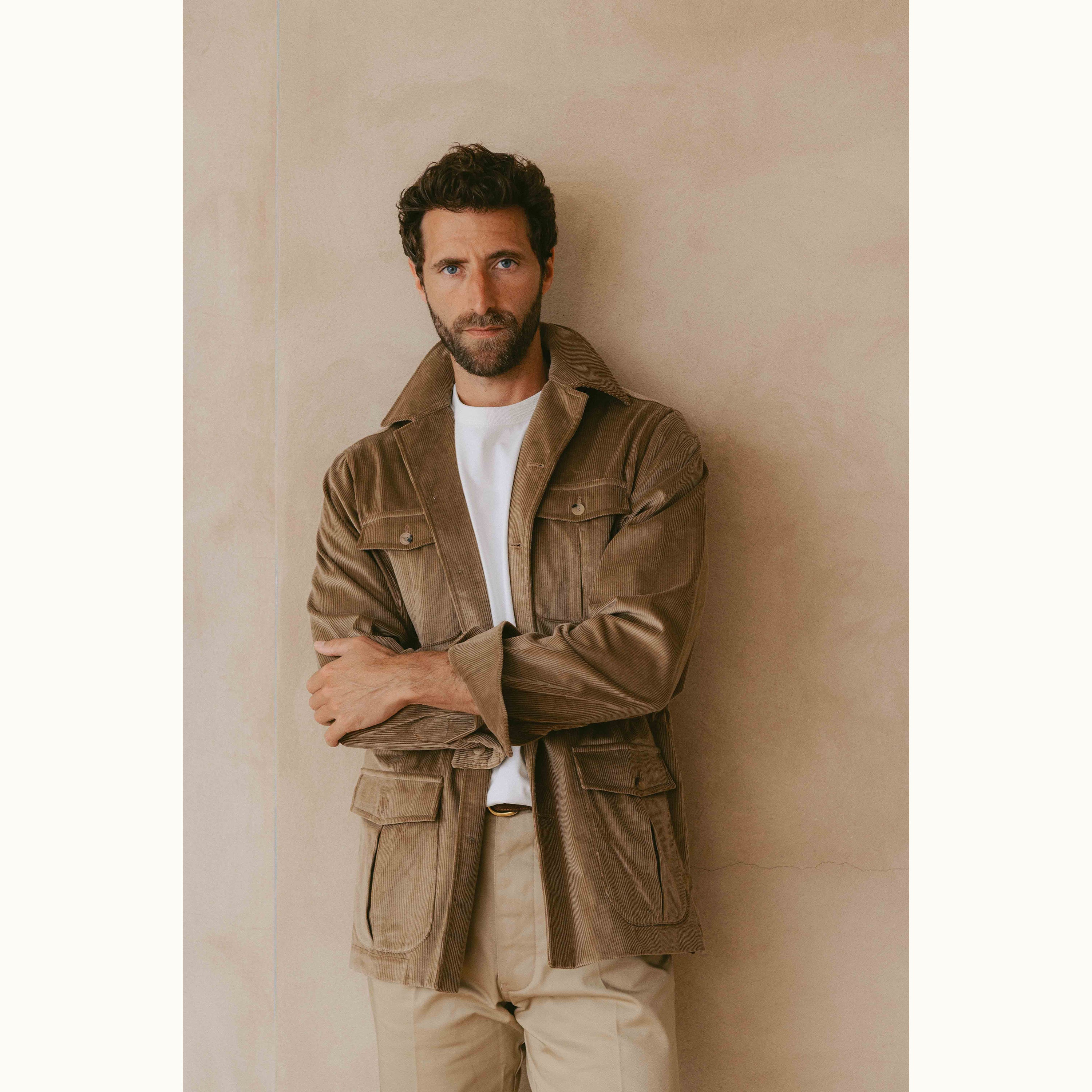 Fawn Corduroy Safari Jacket