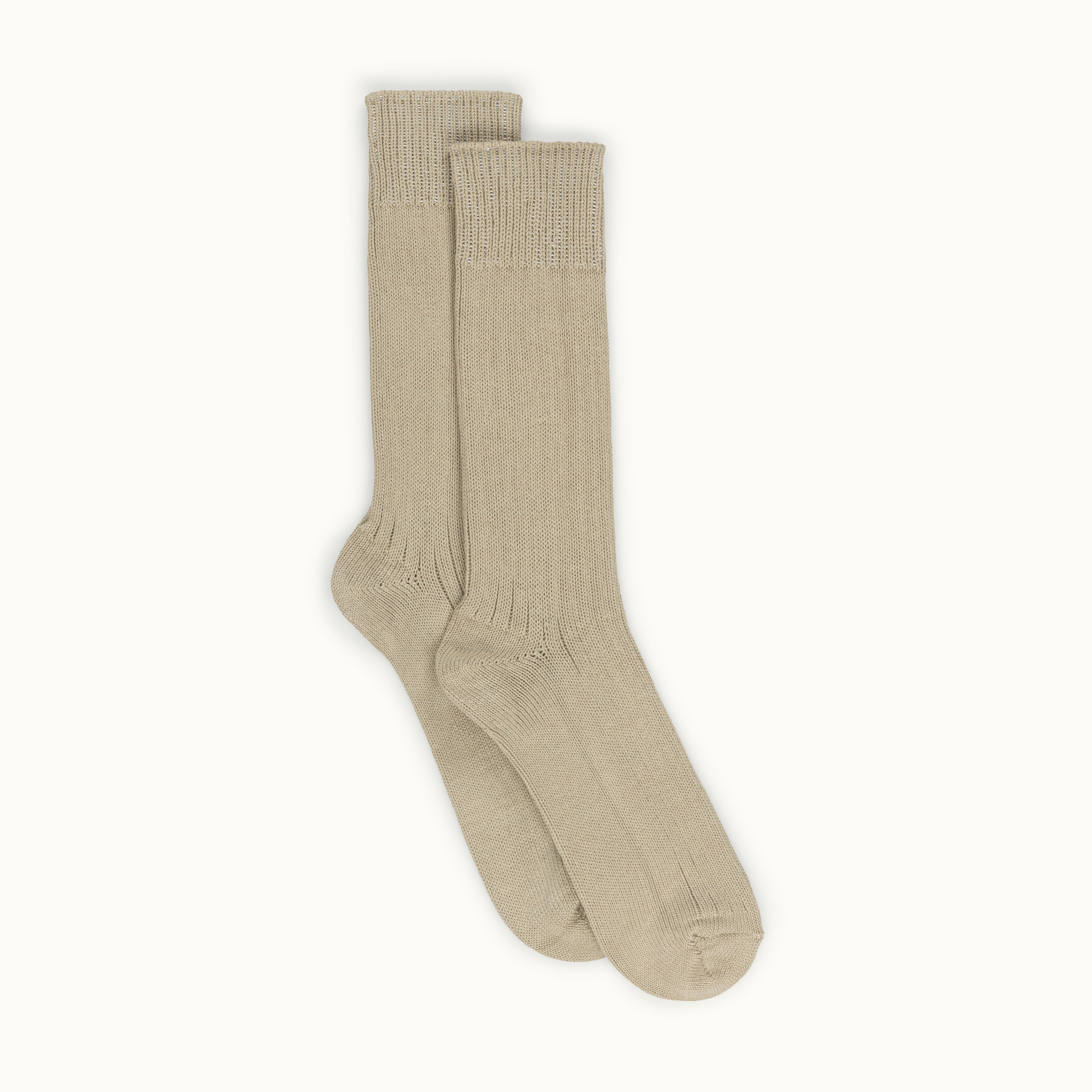 Oatmeal Cotton Sports Sock