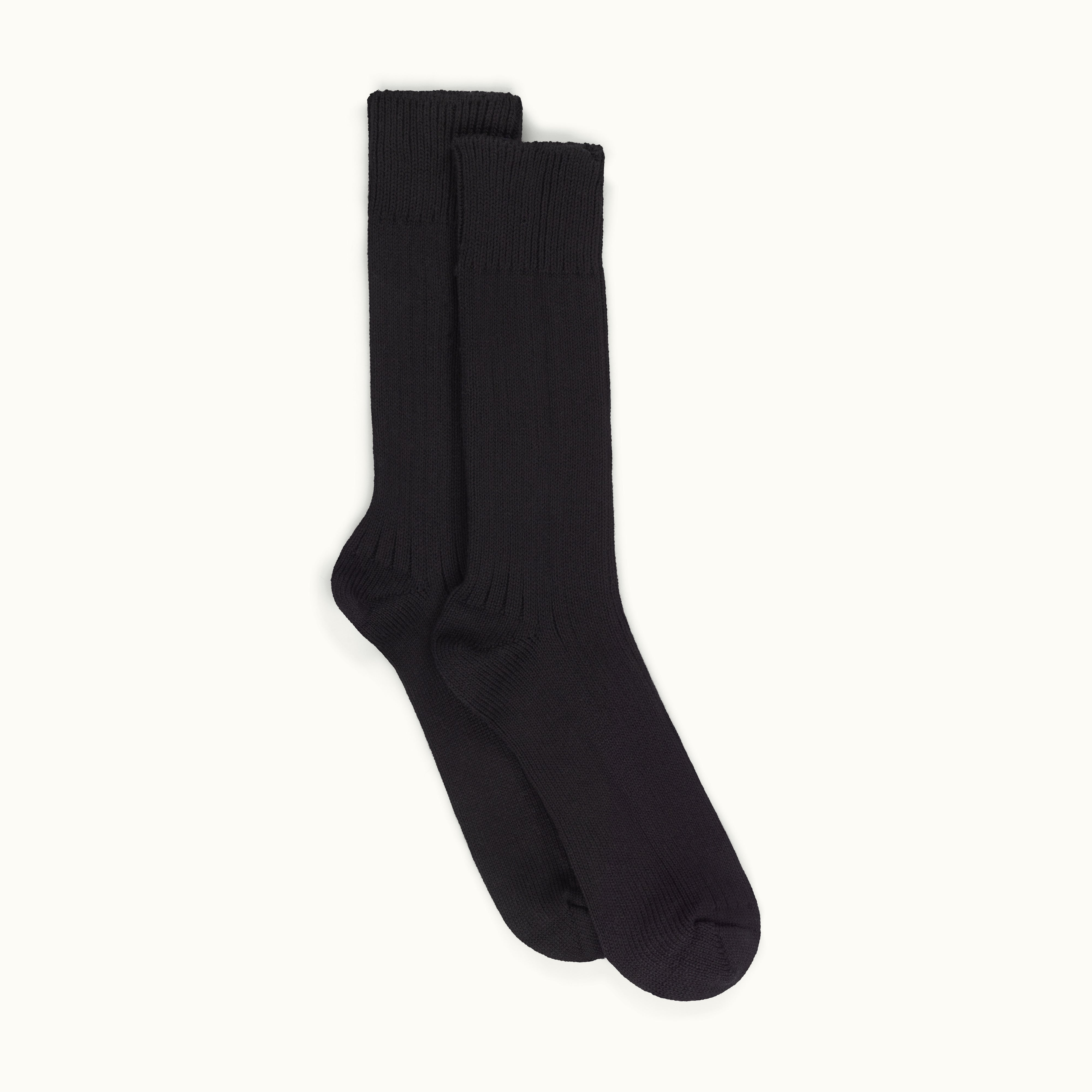 Black Cotton Sports Sock