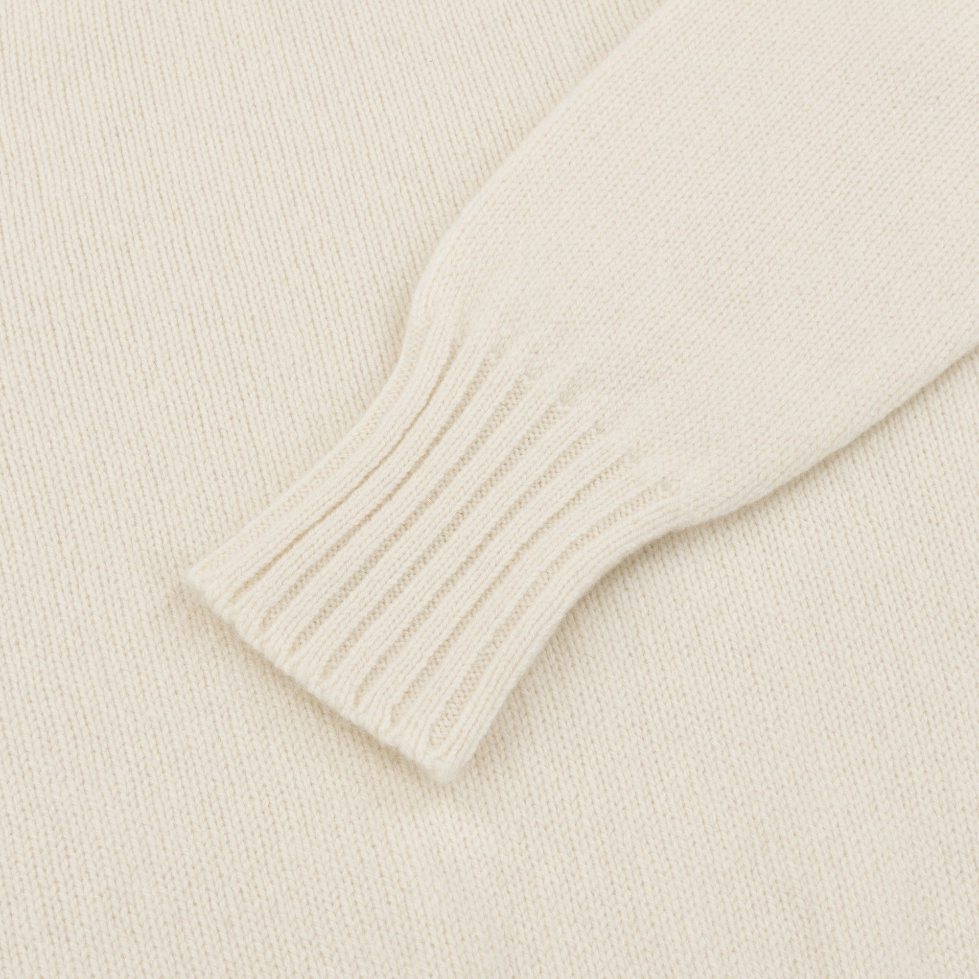 Ecru Vintage 3-Ply Saddle Shoulder Crew Neck