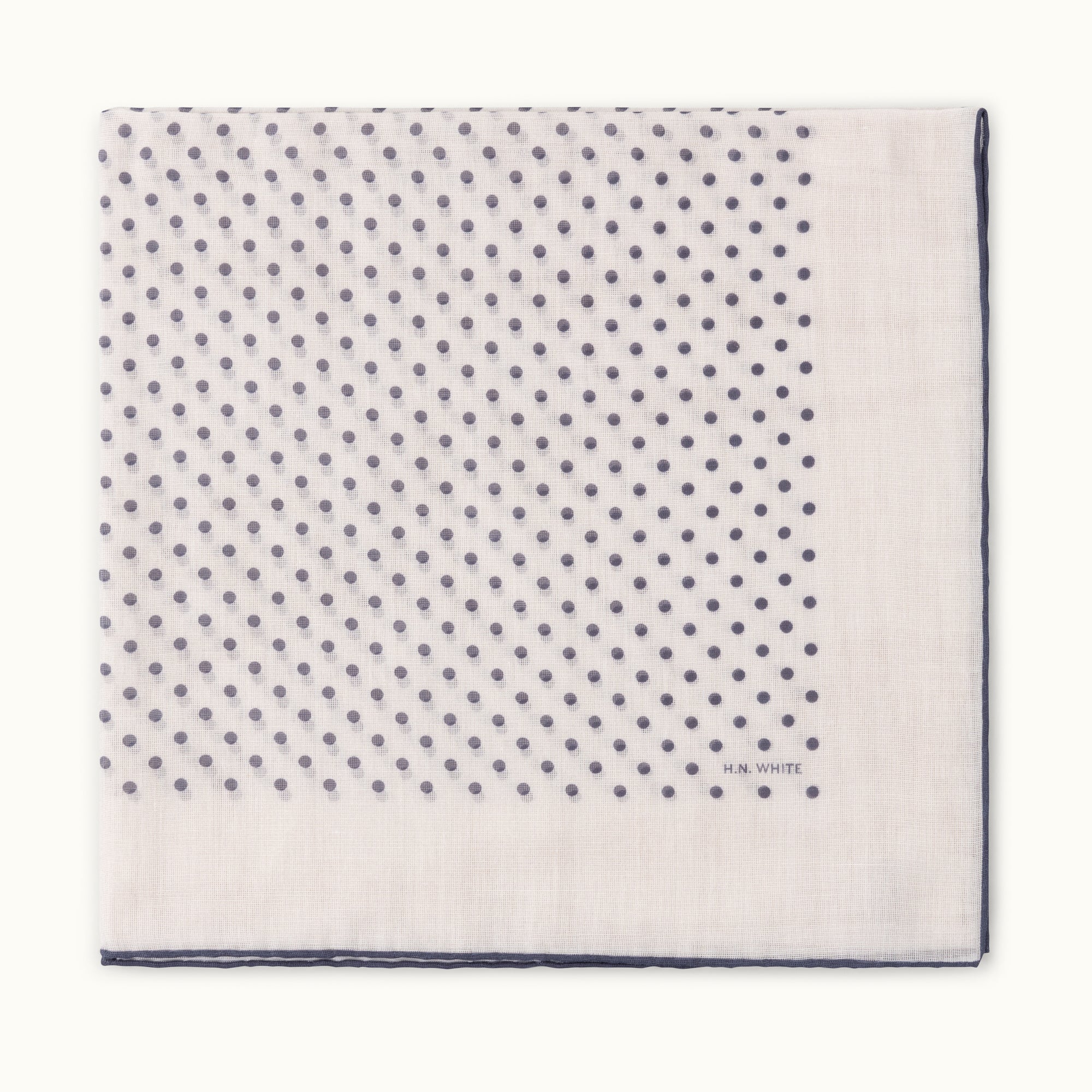 Featherweight Ecru Spotted Neckerchief