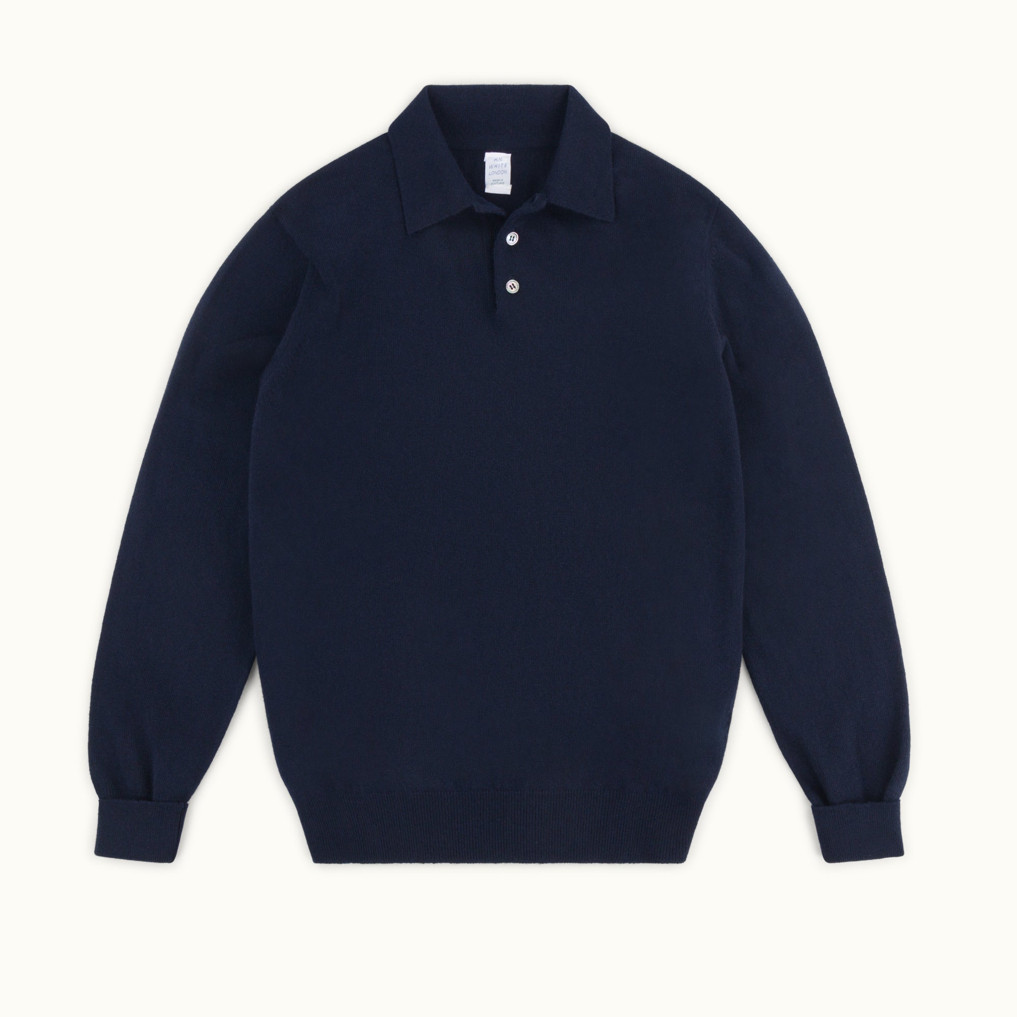 Navy Blue Geelong Knitted Polo