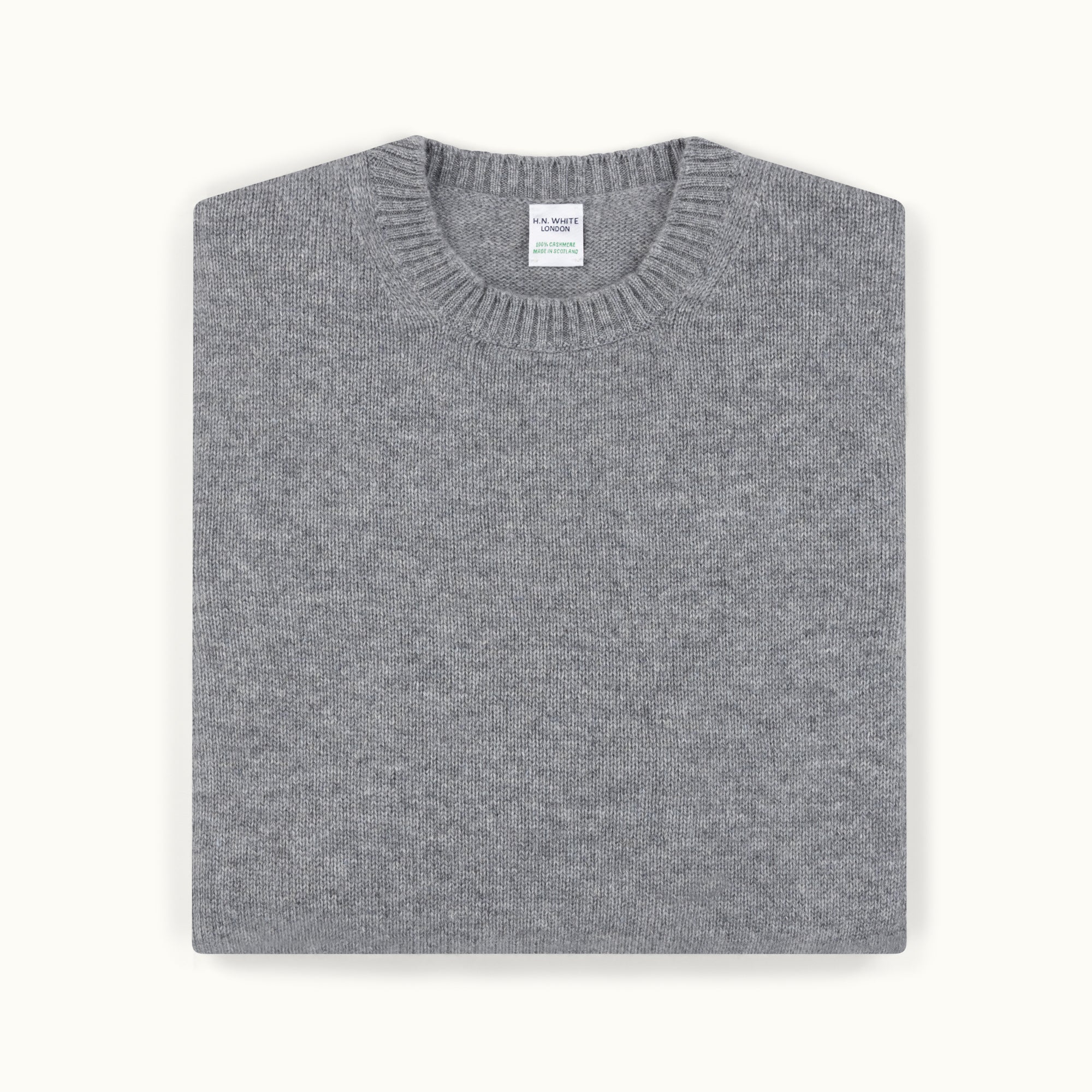 Grey Shetland Cashmere Jumper