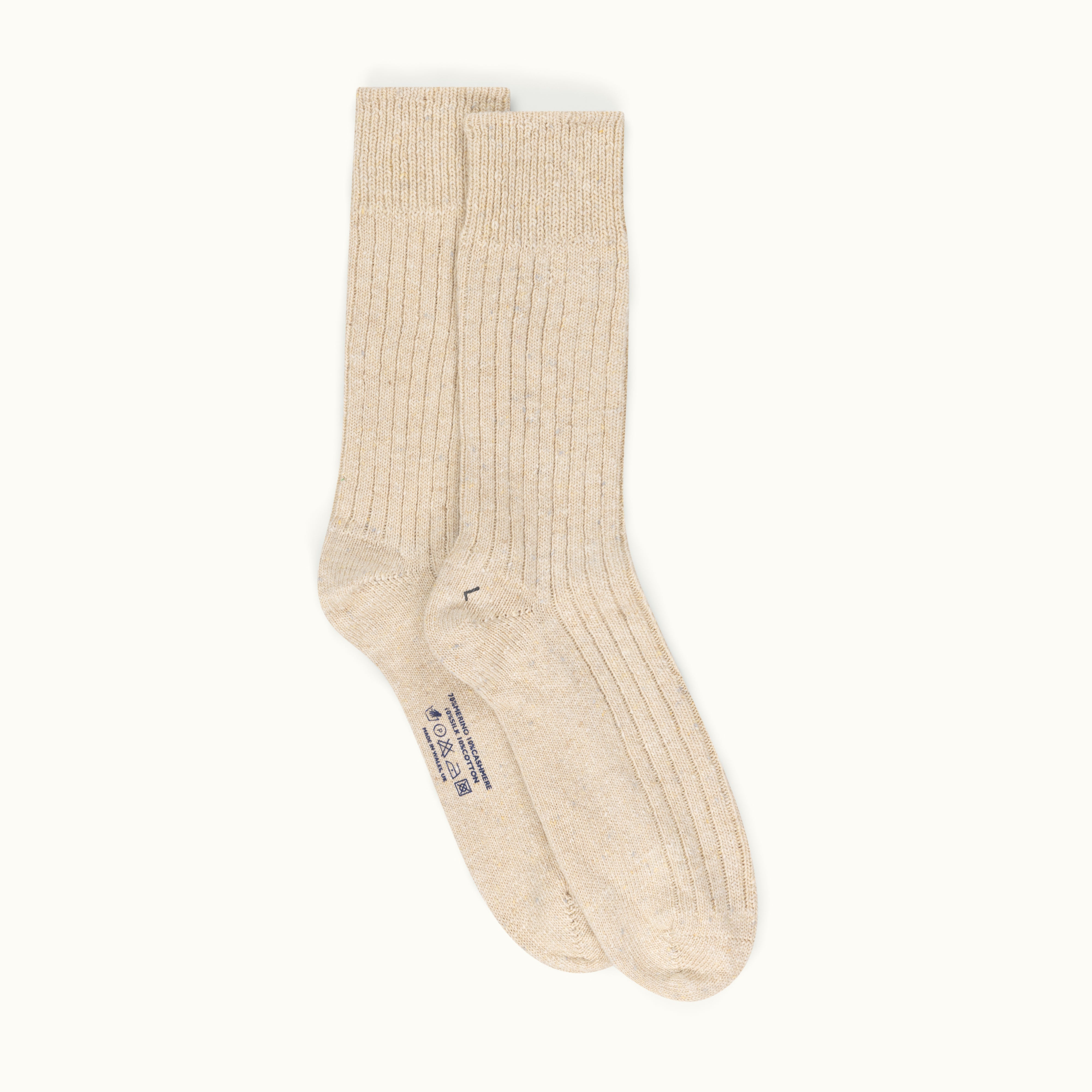 Ecru Donegal Wool Sock