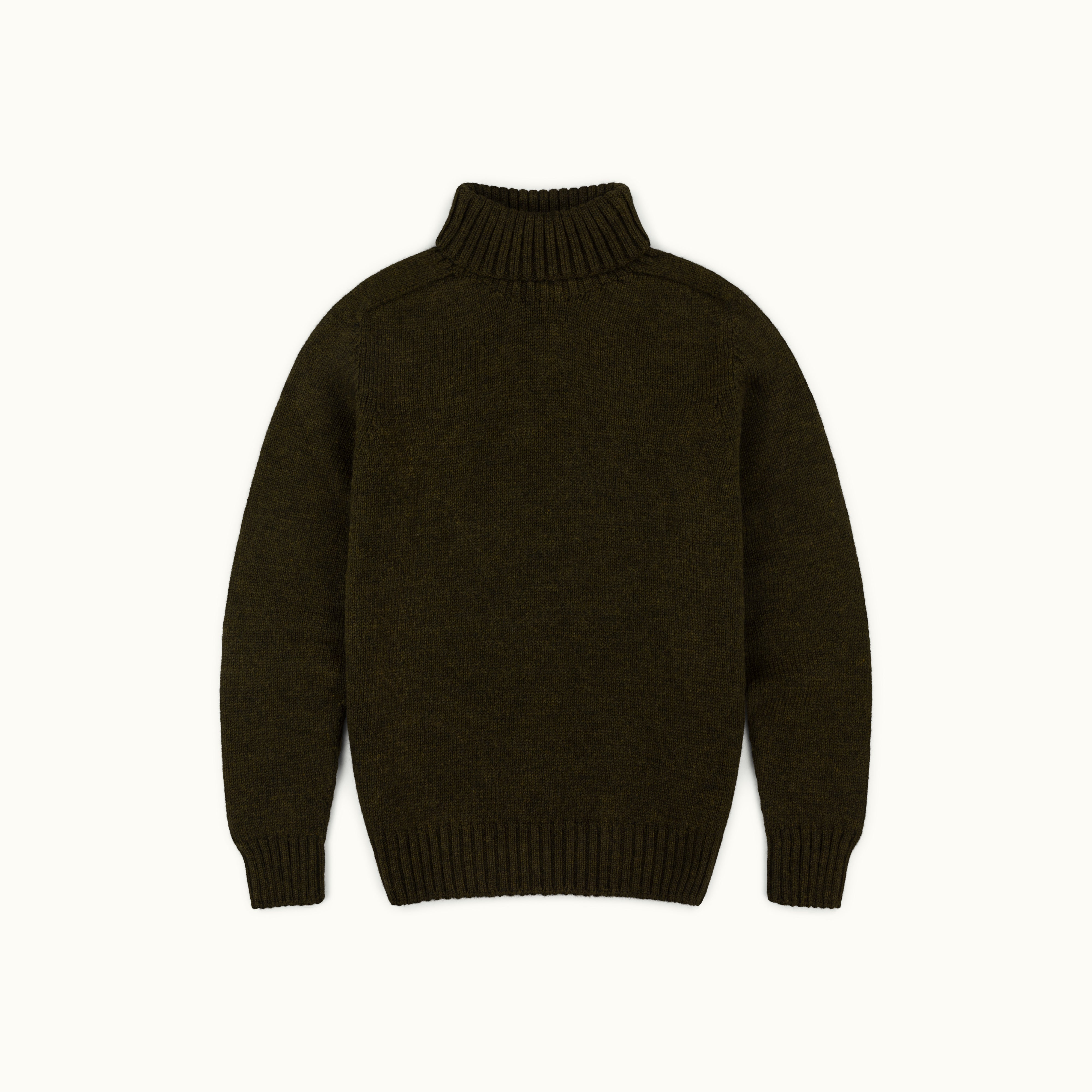 Loden Green Merino Submariner Jumper