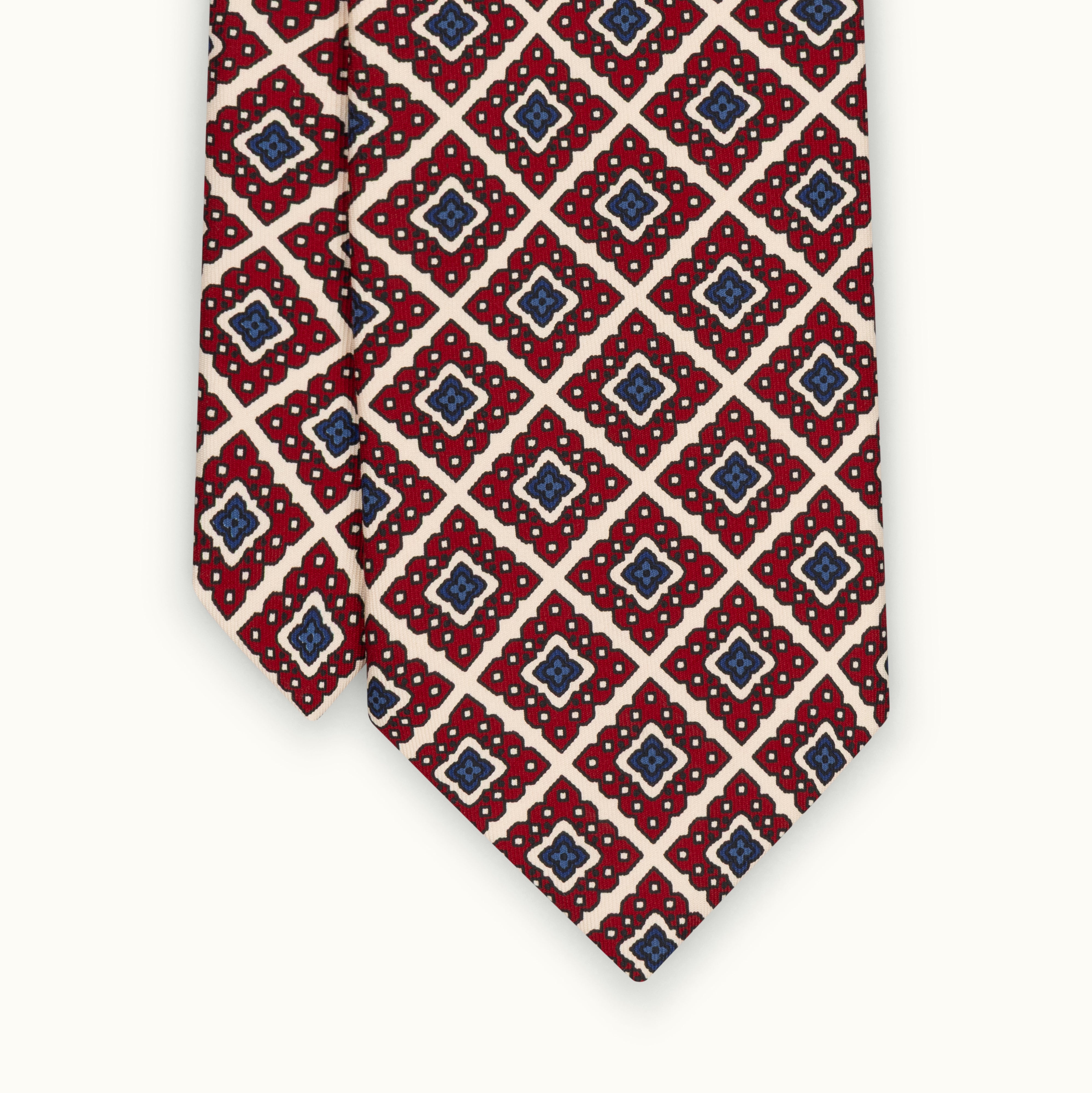 Buff Diamond Madder Silk Tie