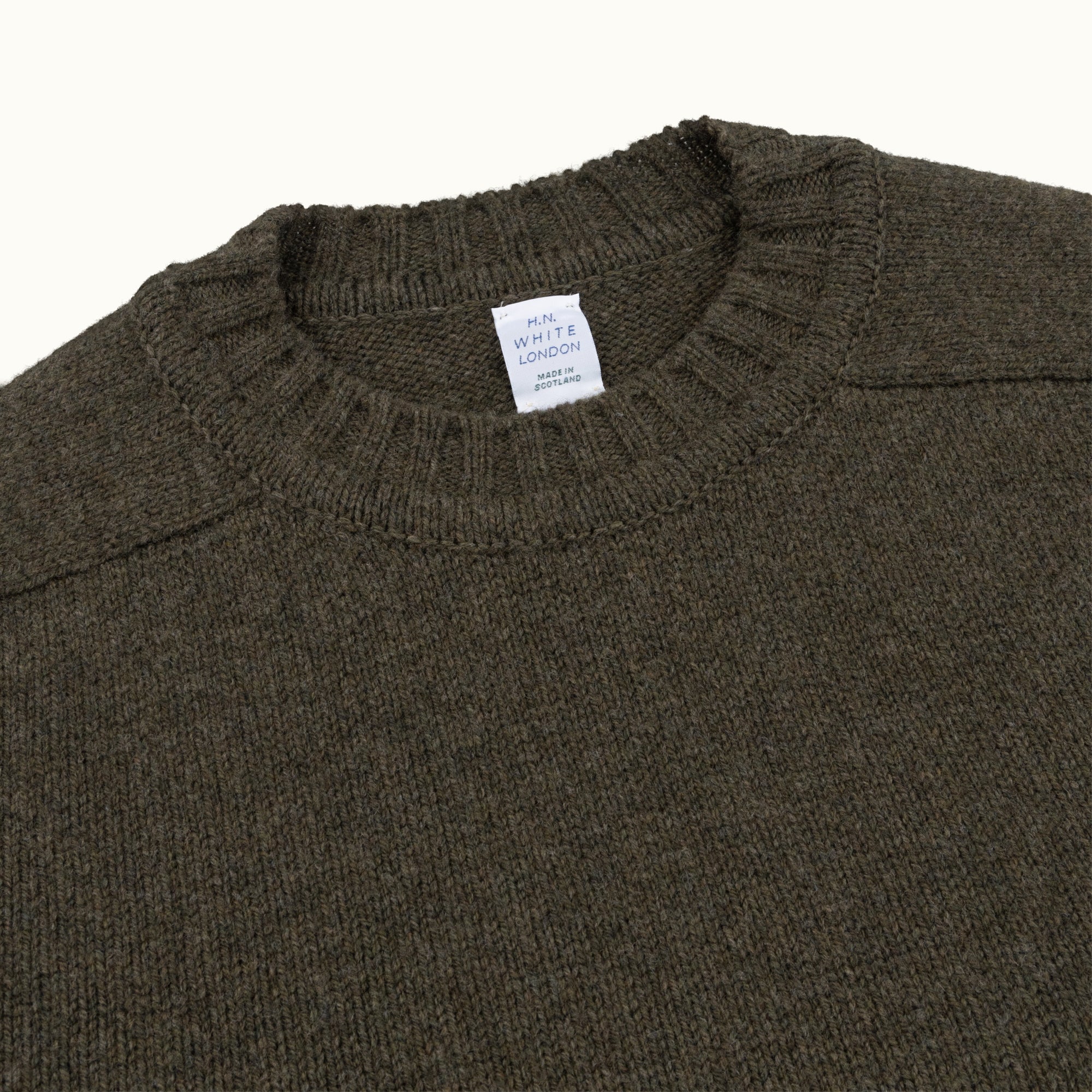 Loden Vintage 3-Ply Saddle Shoulder Crew Neck