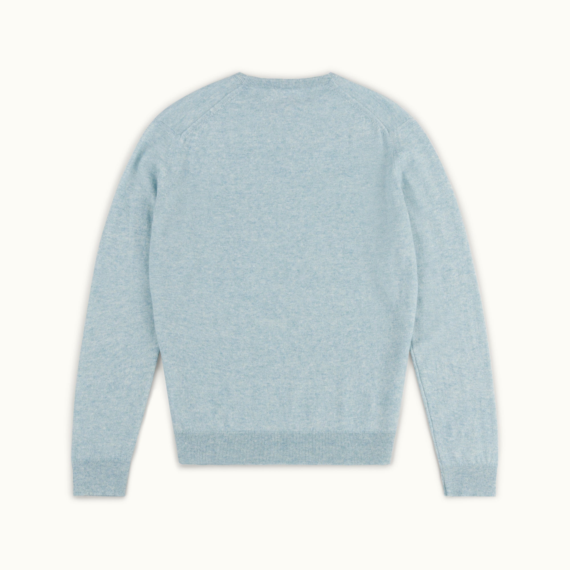 Azure Cashmere-Linen Crew Neck Jumper