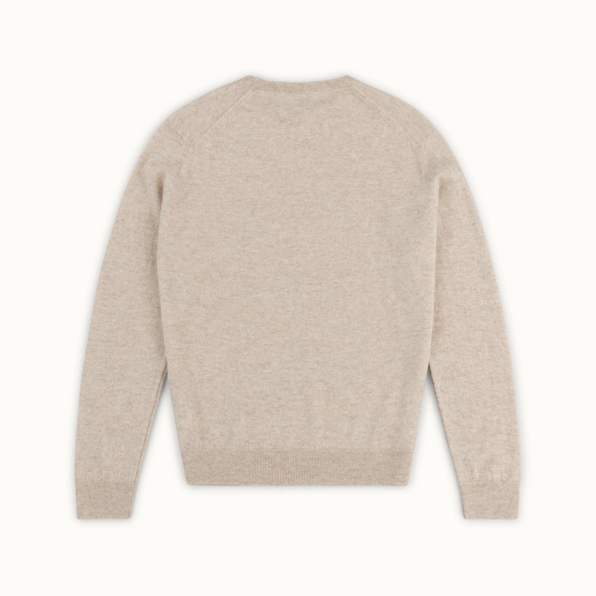 Biscuit Cashmere-Linen Crew Neck Jumper