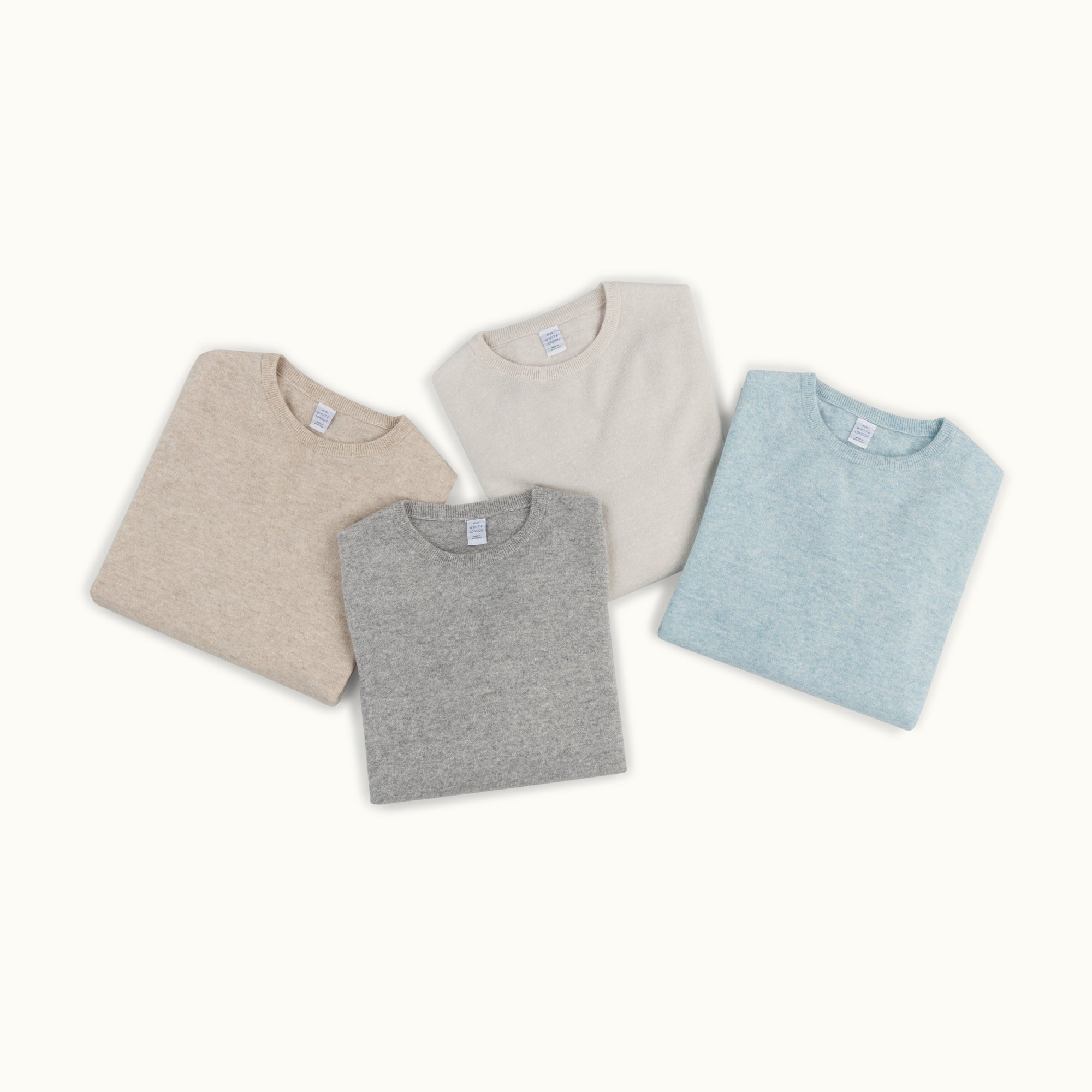 Azure Cashmere-Linen Crew Neck Jumper