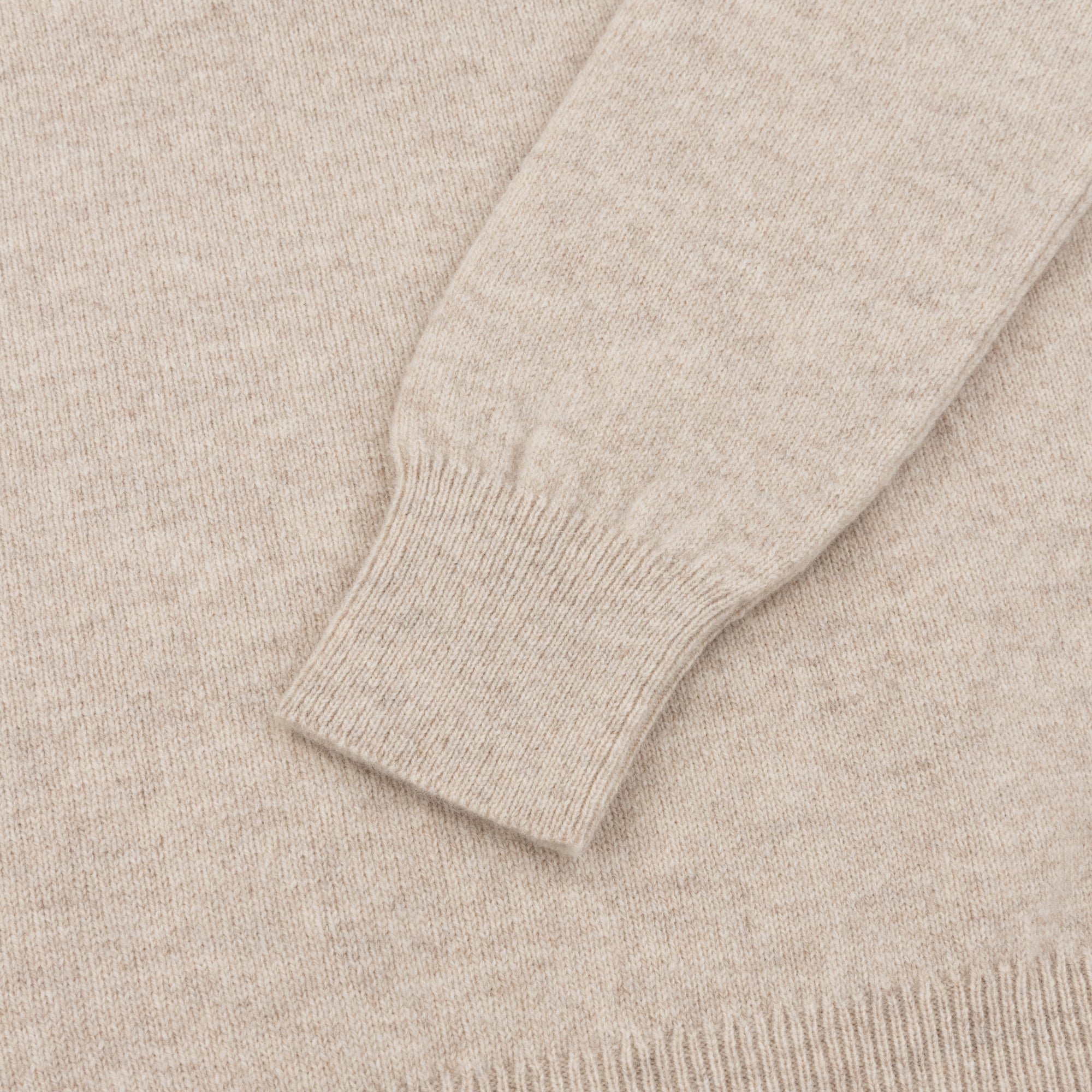 Linen Lambswool Saddle Shoulder Crew Neck