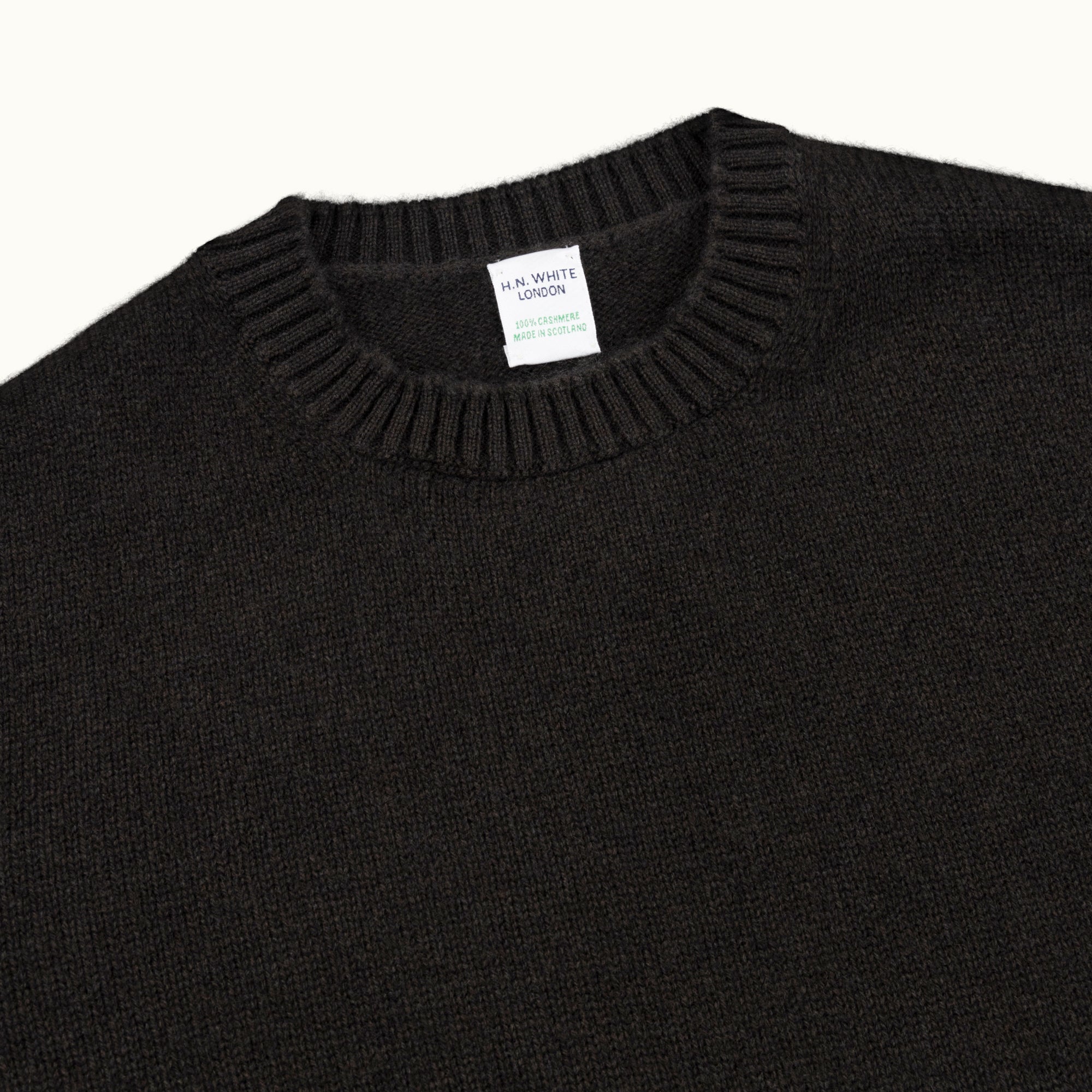 Olive Shetland Cashmere Jumper