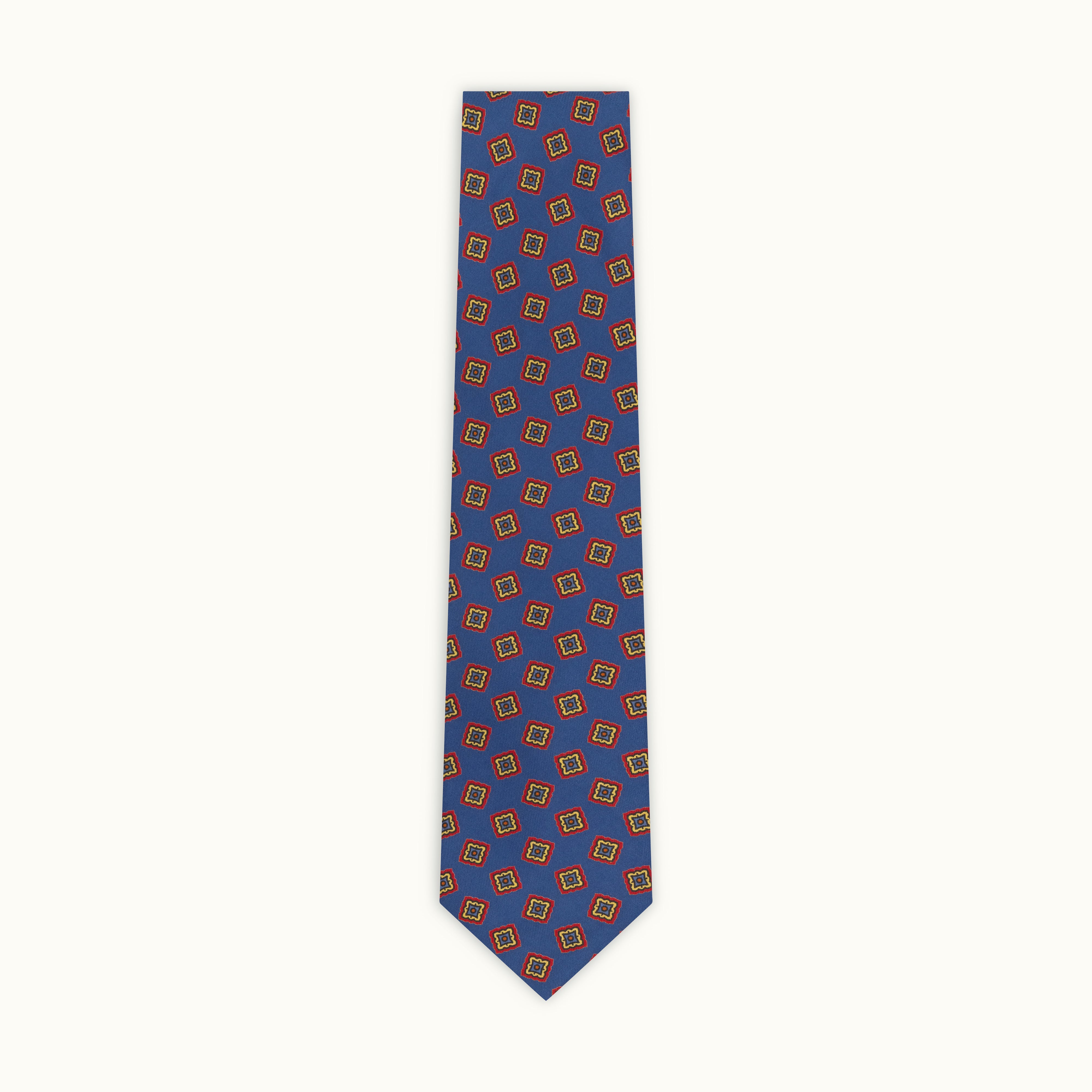 RAF Blue Madder Tumbling Squares Silk Tie