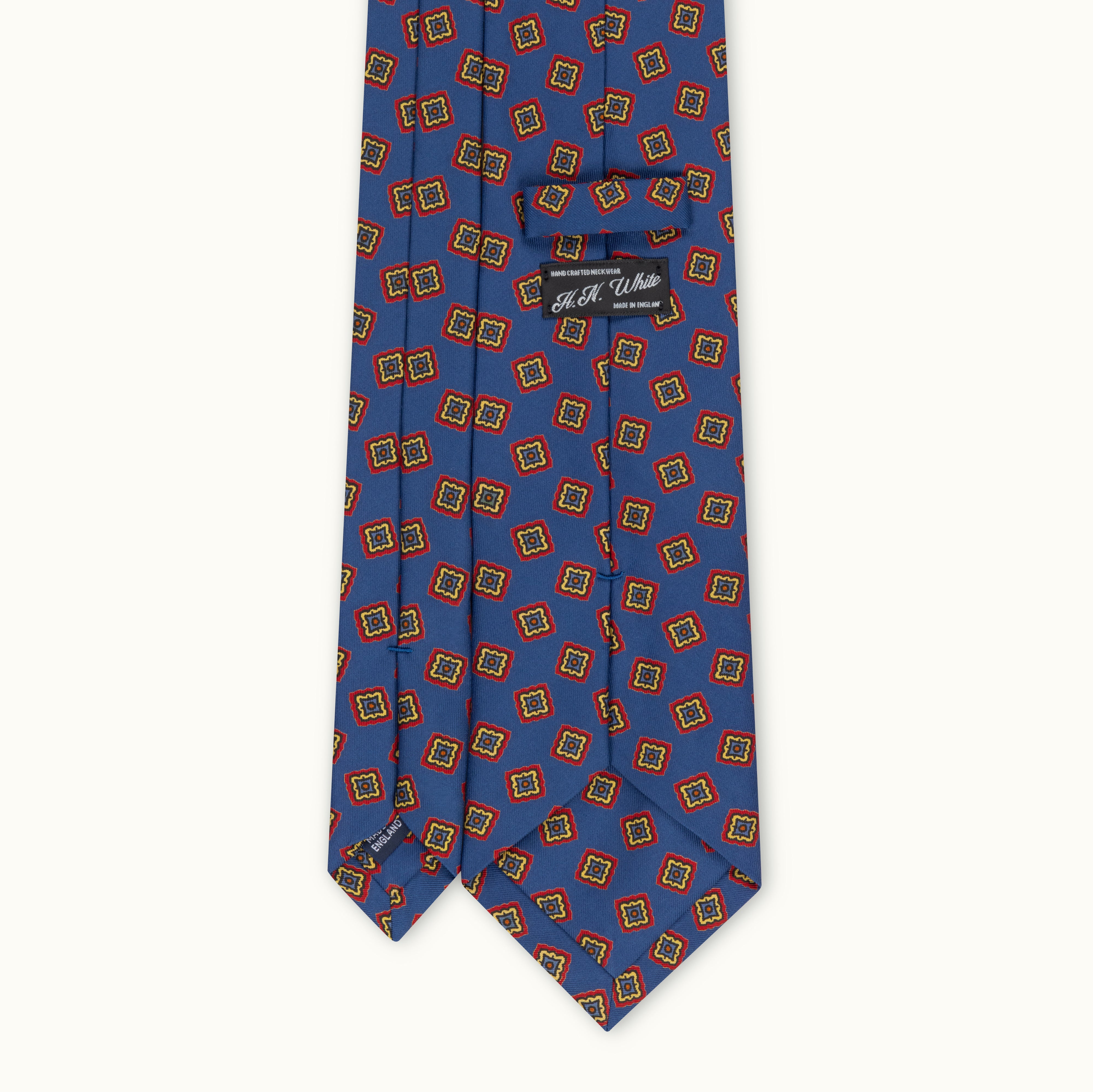 RAF Blue Madder Tumbling Squares Silk Tie