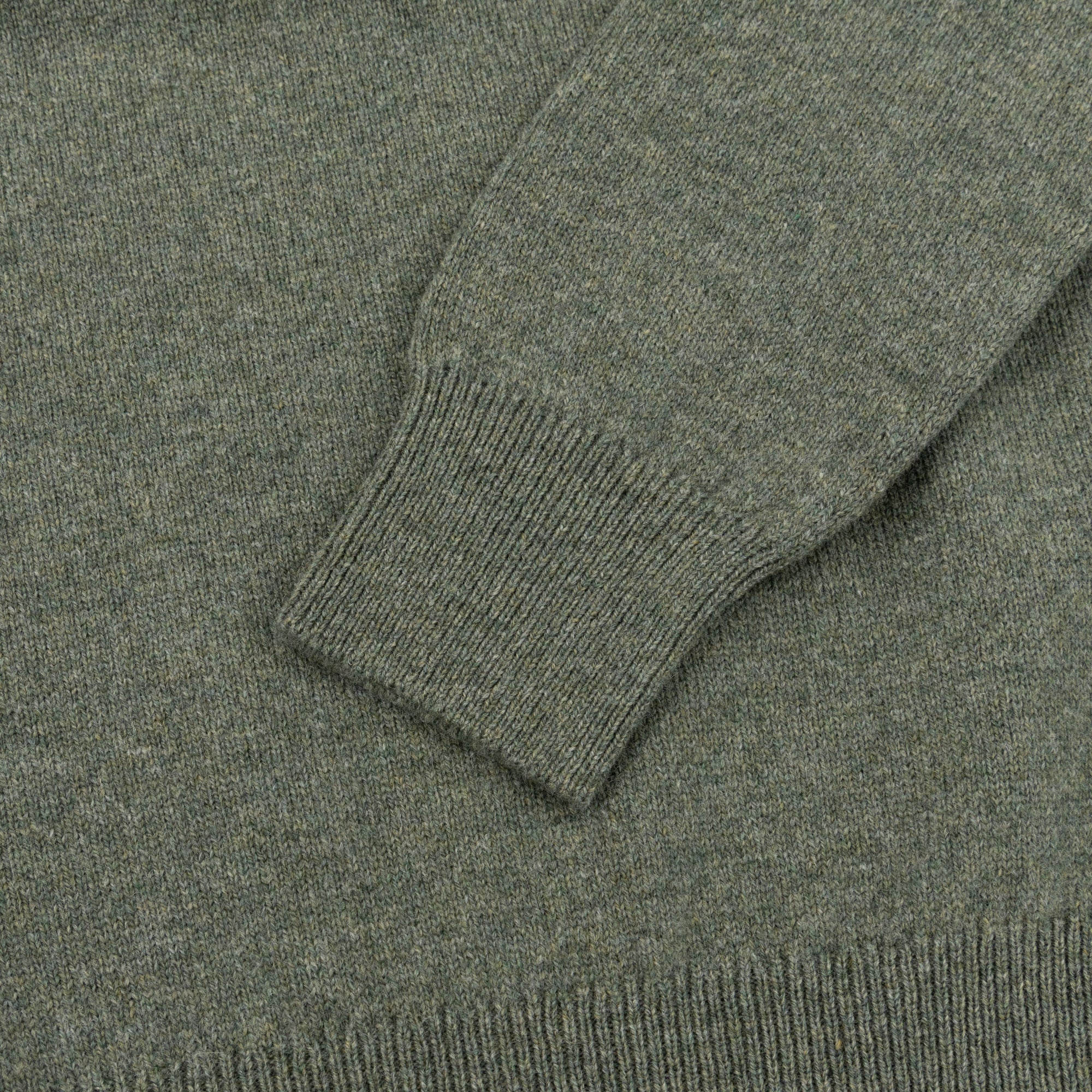 Moss Lambswool Saddle Shoulder Crew Neck