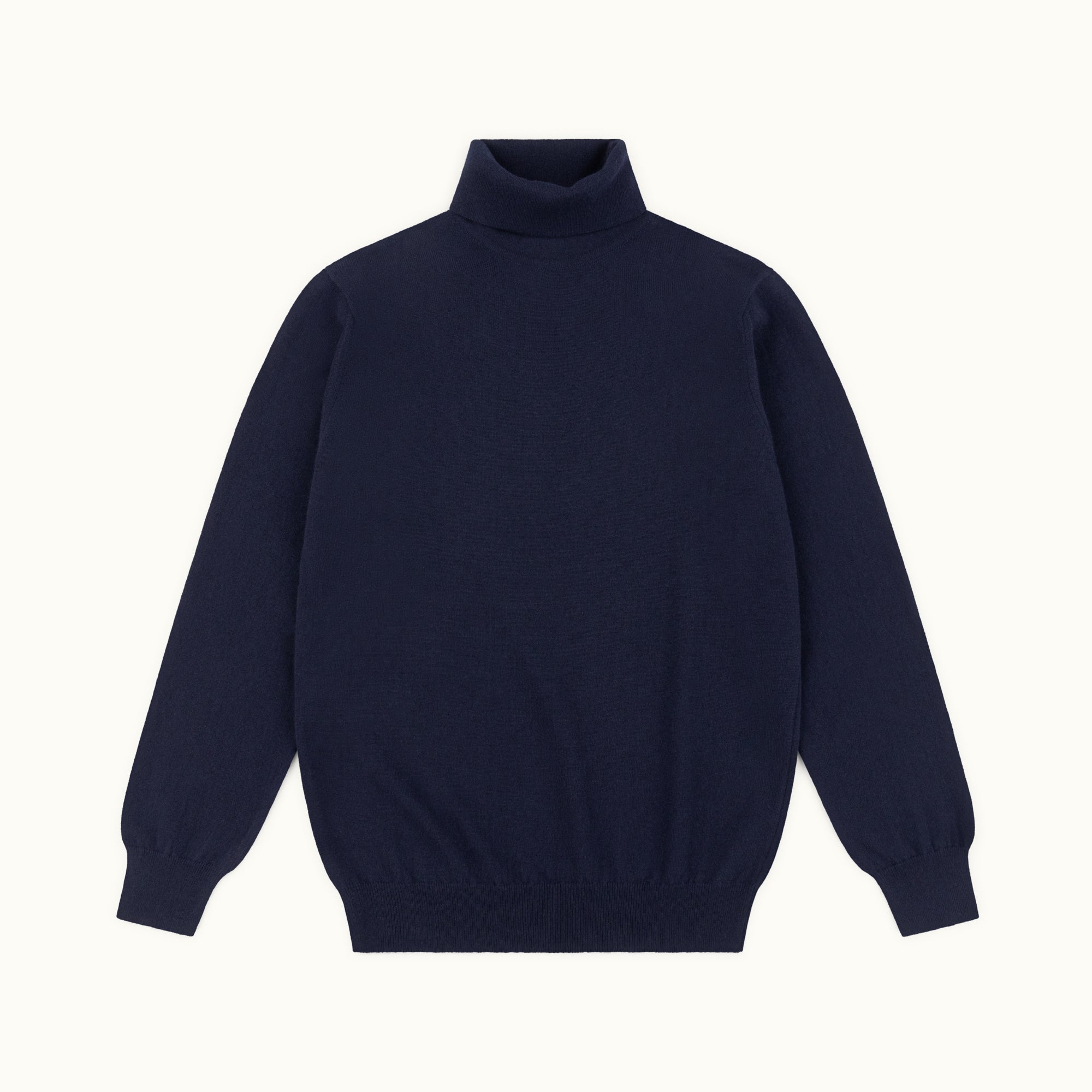 Navy Architect Cashmere Roll Neck