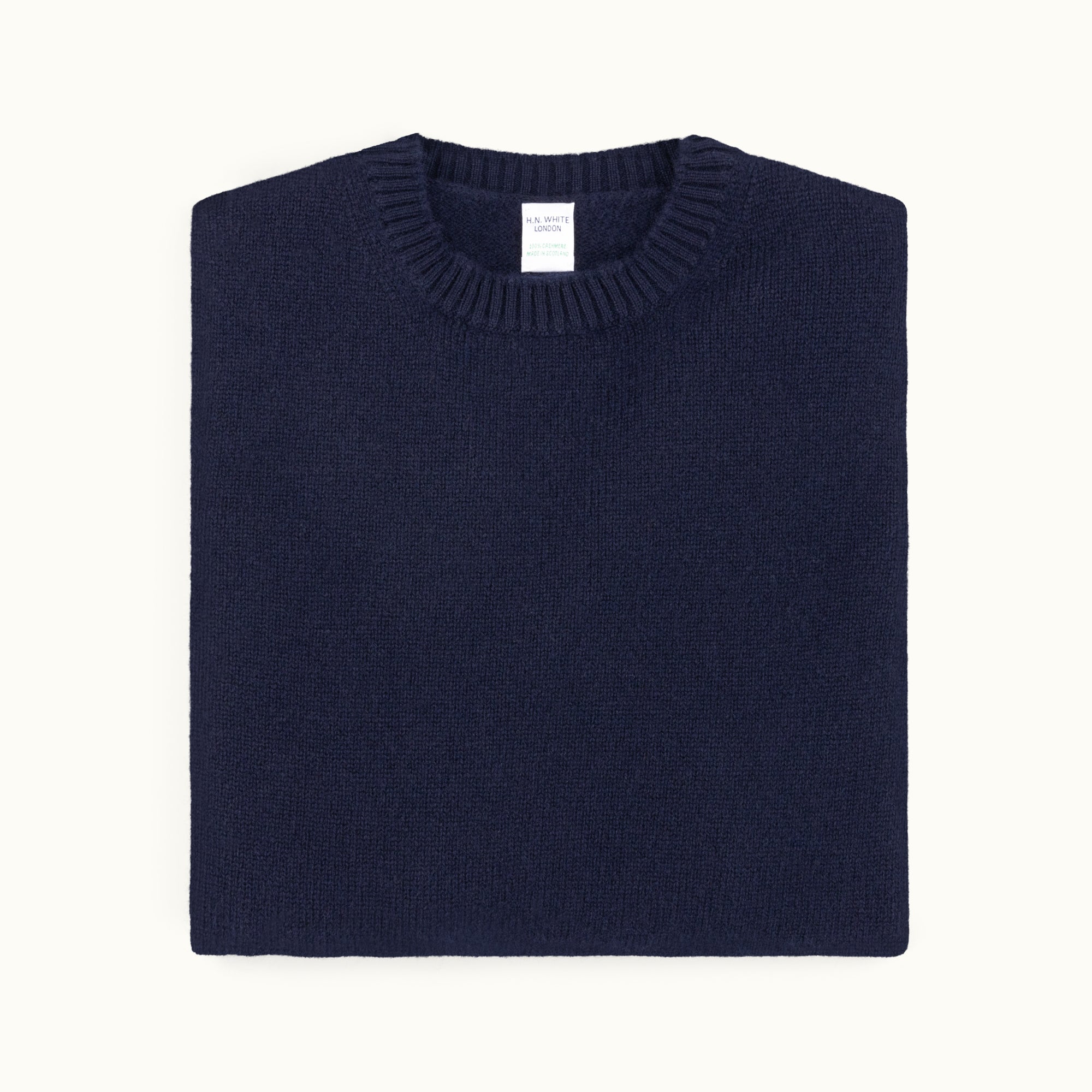 Navy Blue Shetland Cashmere Jumper