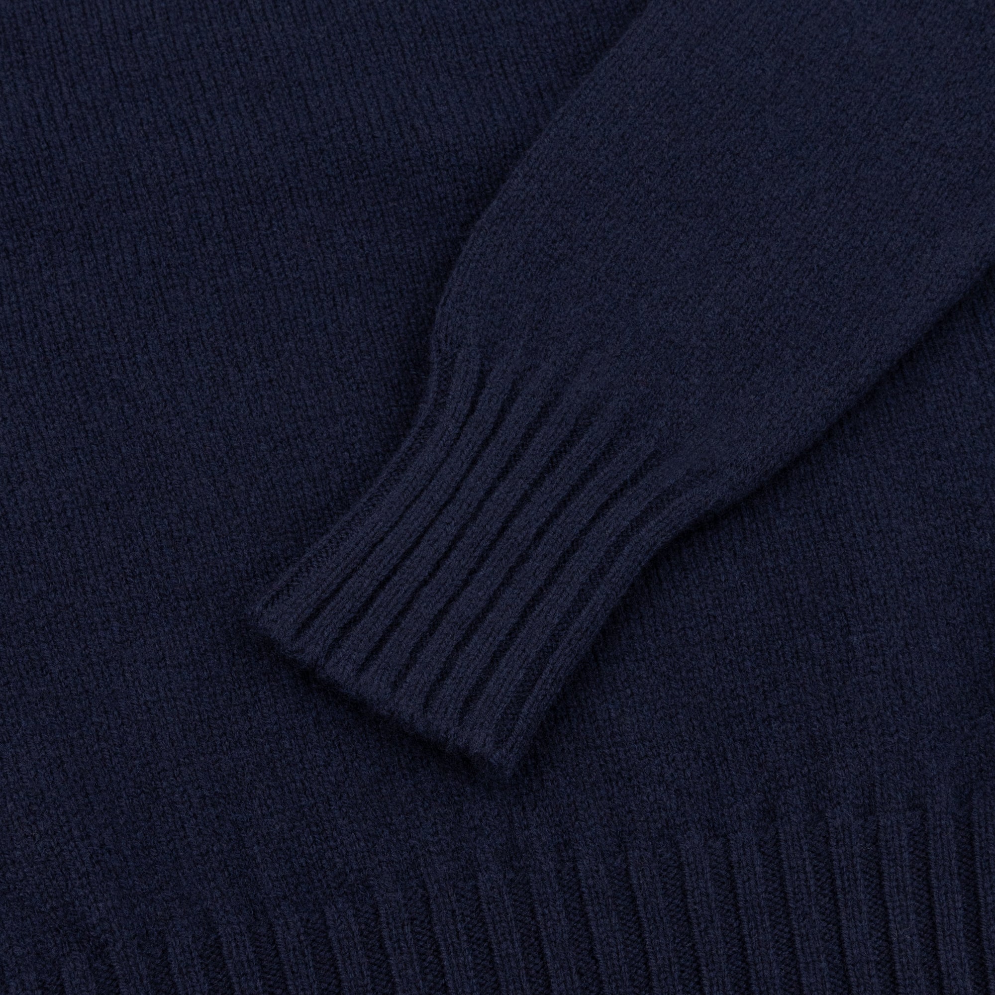 Navy Vintage 3-Ply Saddle Shoulder Crew Neck