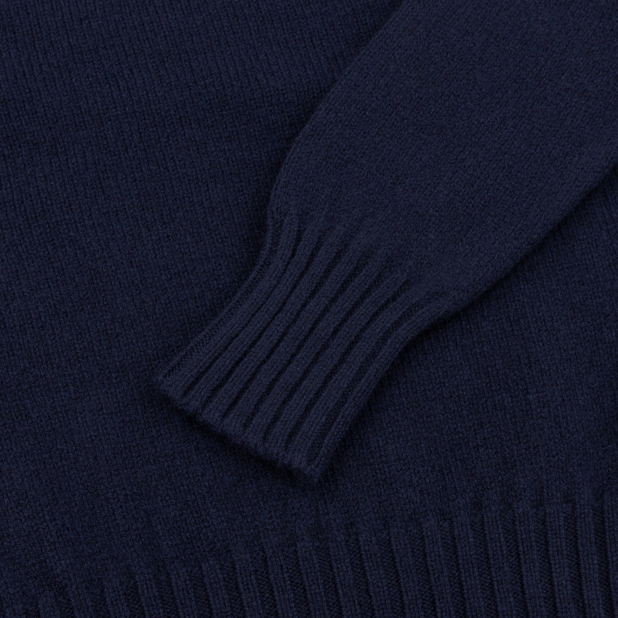 Navy Vintage 3-Ply Saddle Shoulder Crew Neck