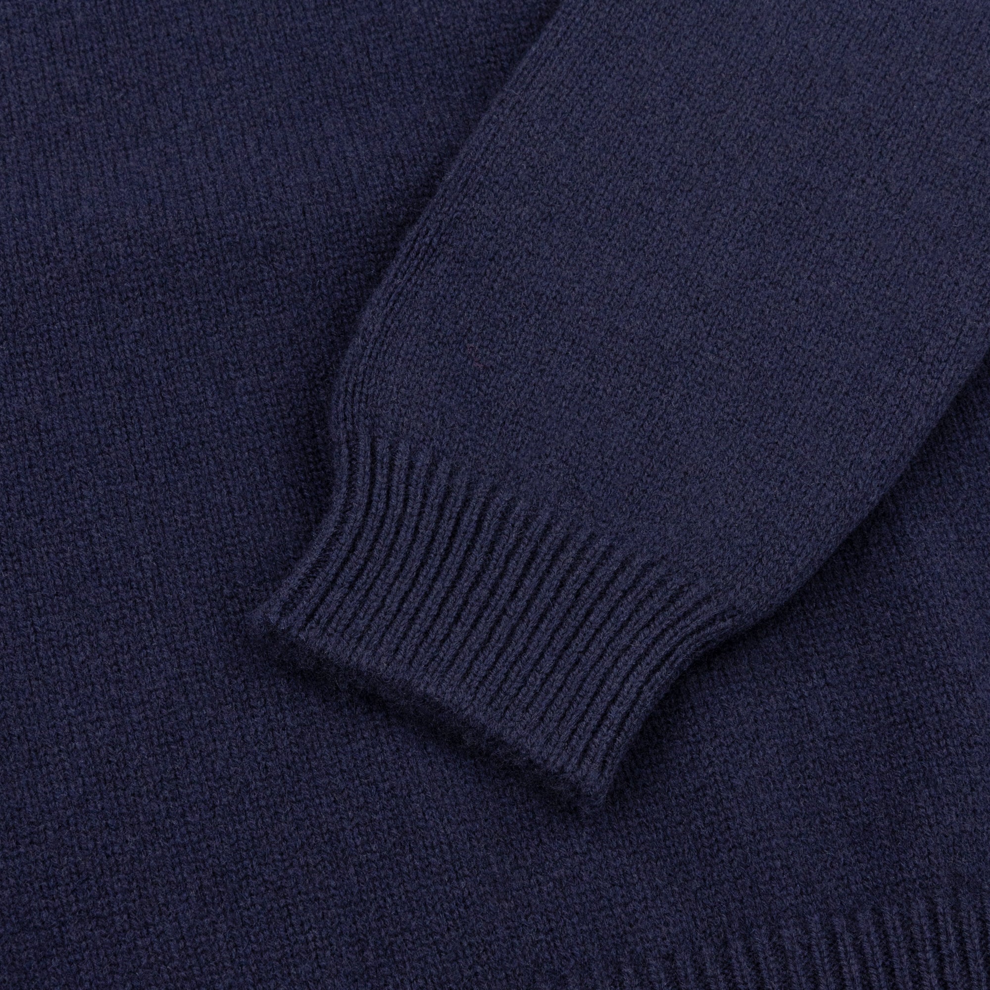 Navy Raglan Cashmere Roll Neck