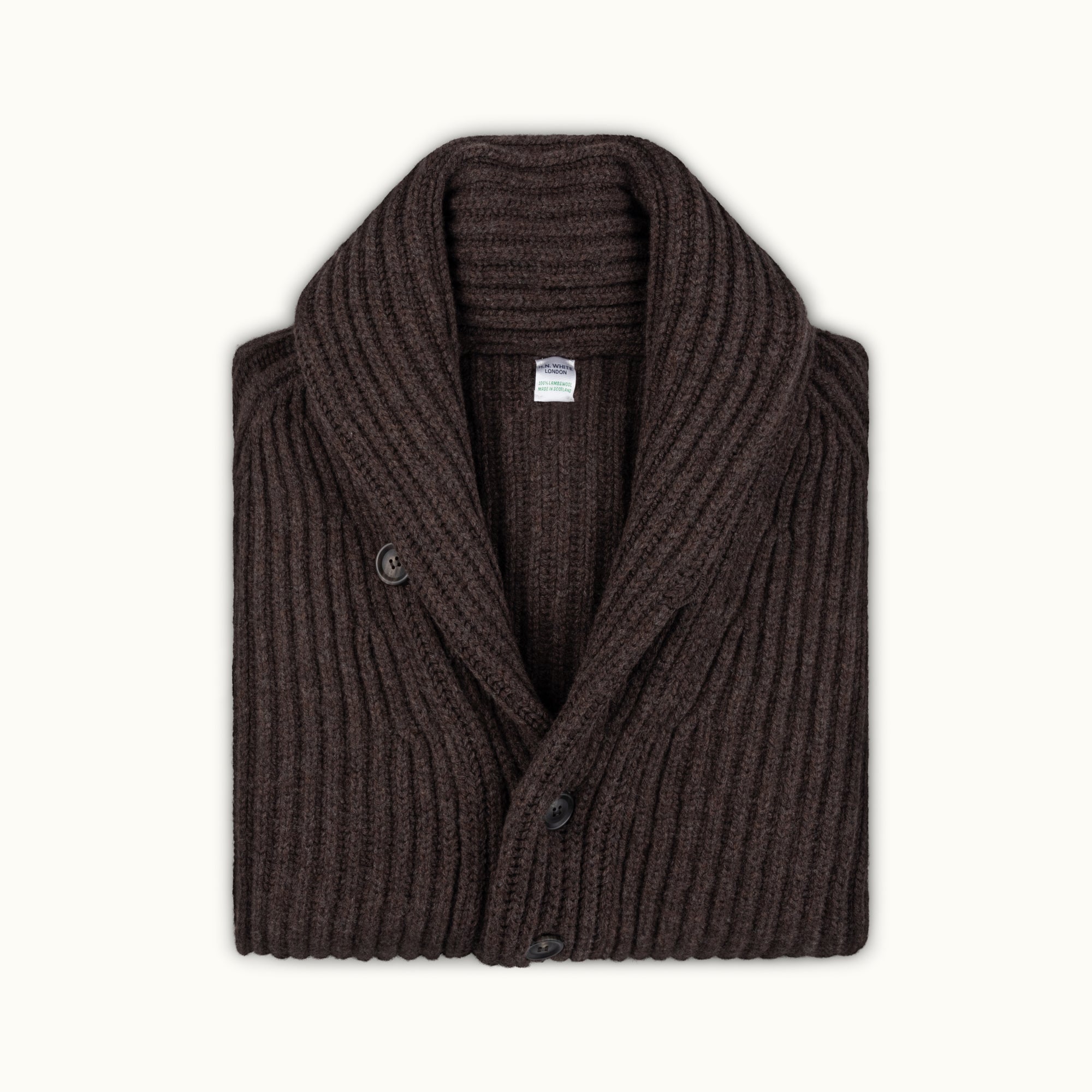 Porcupine Lambswool Shawl Collar Cardigan