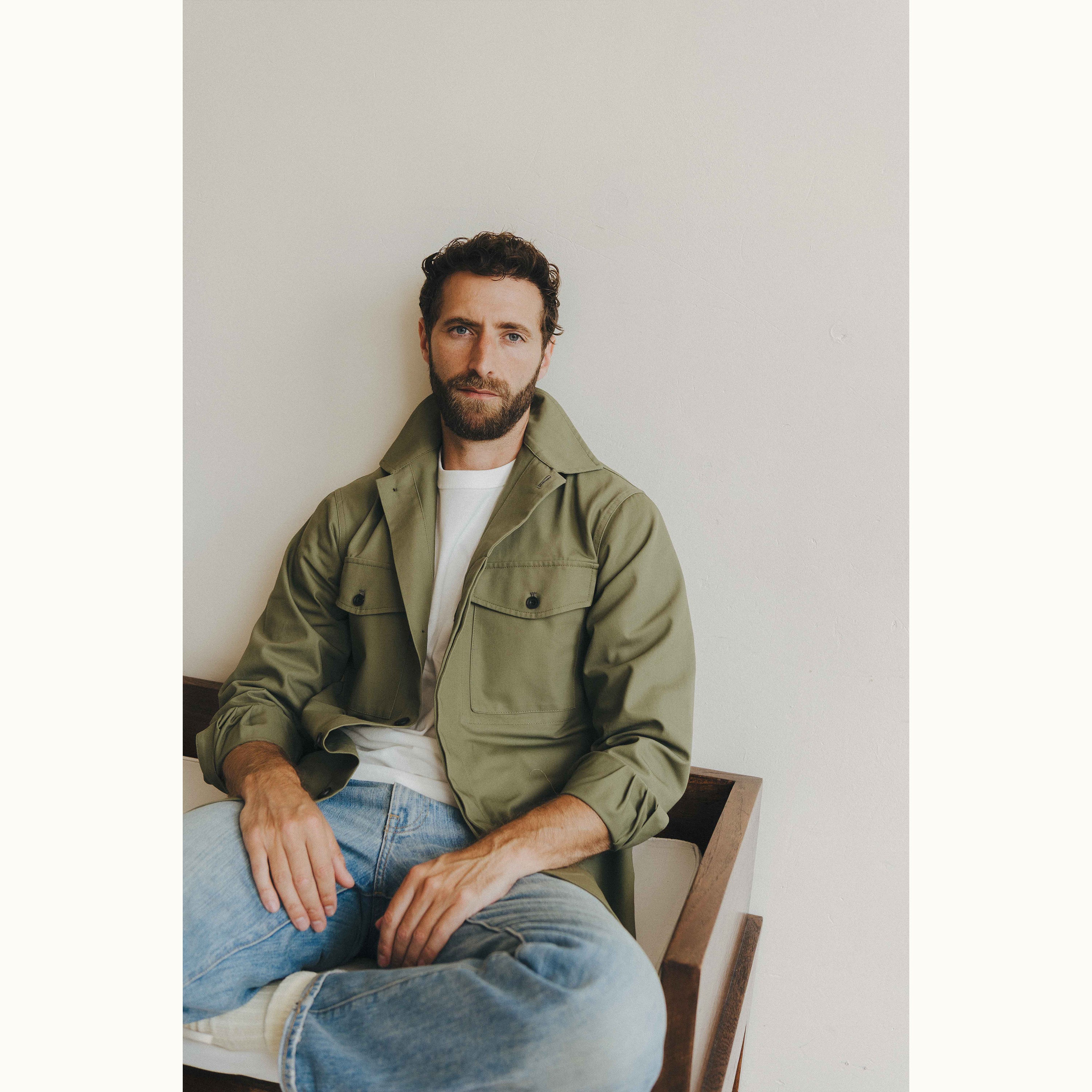Sage Twisted Japanese Cotton Field Shirt