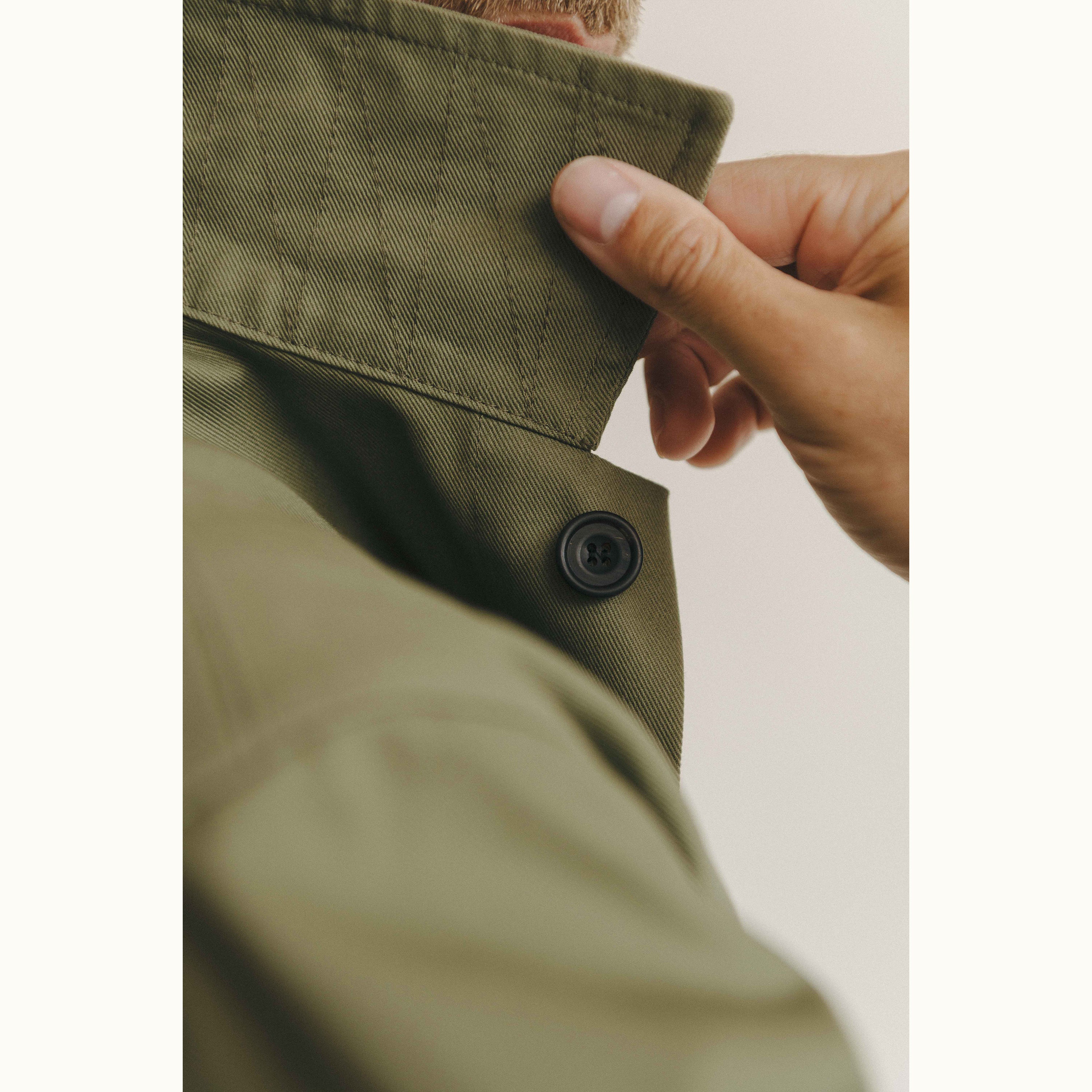 Sage Twisted Japanese Cotton Field Shirt