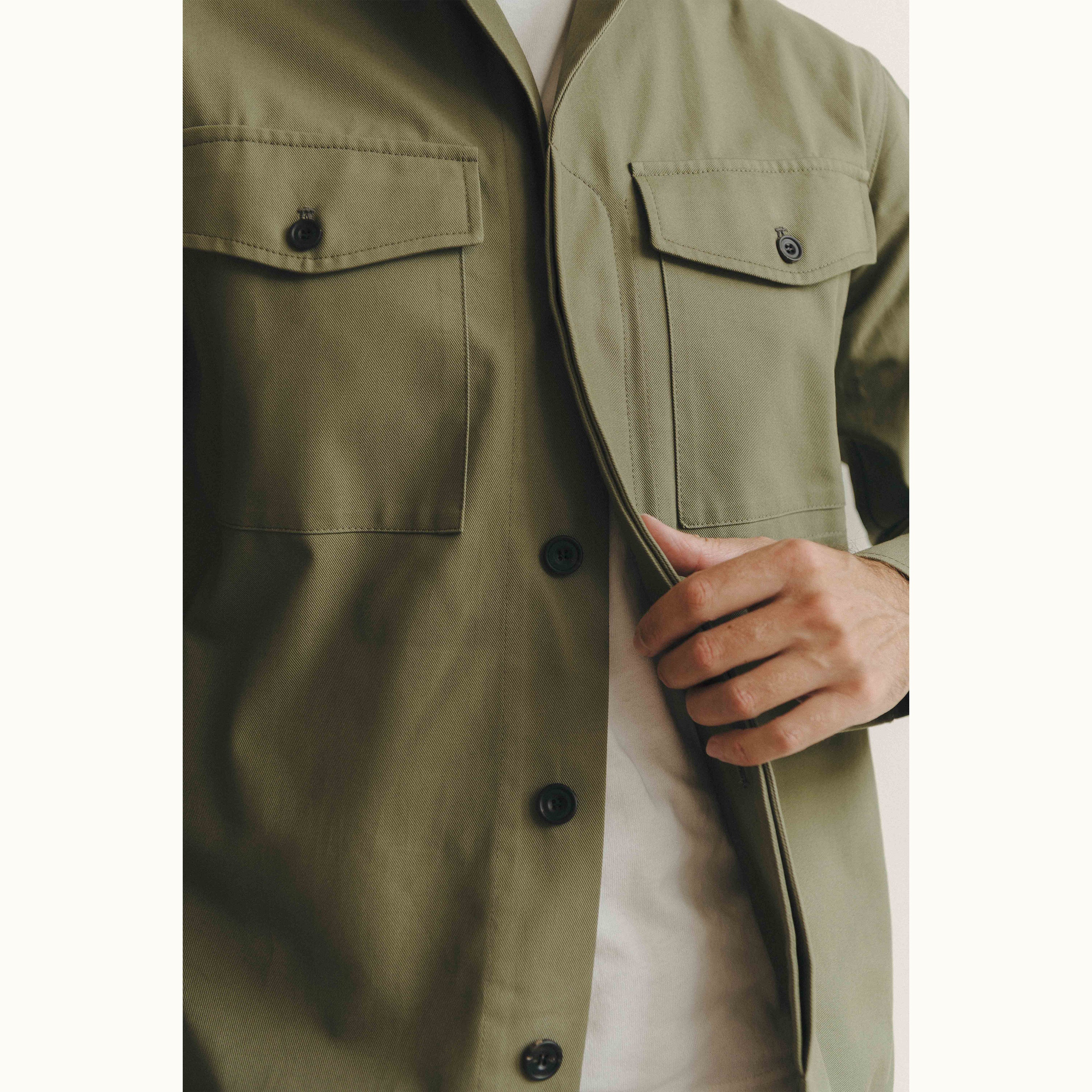 Sage Twisted Japanese Cotton Field Shirt