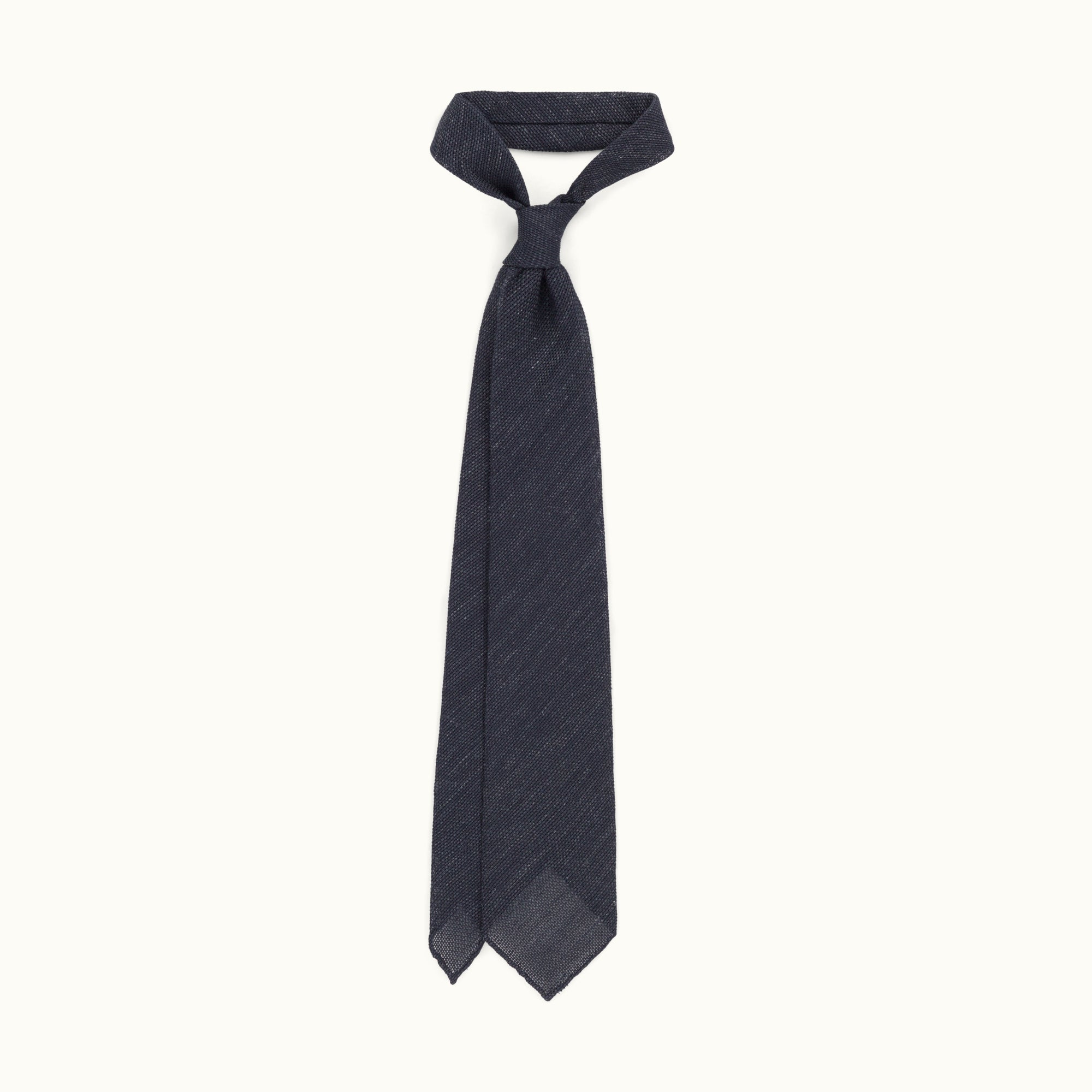 Charcoal Silk Linen Grenadine Tie