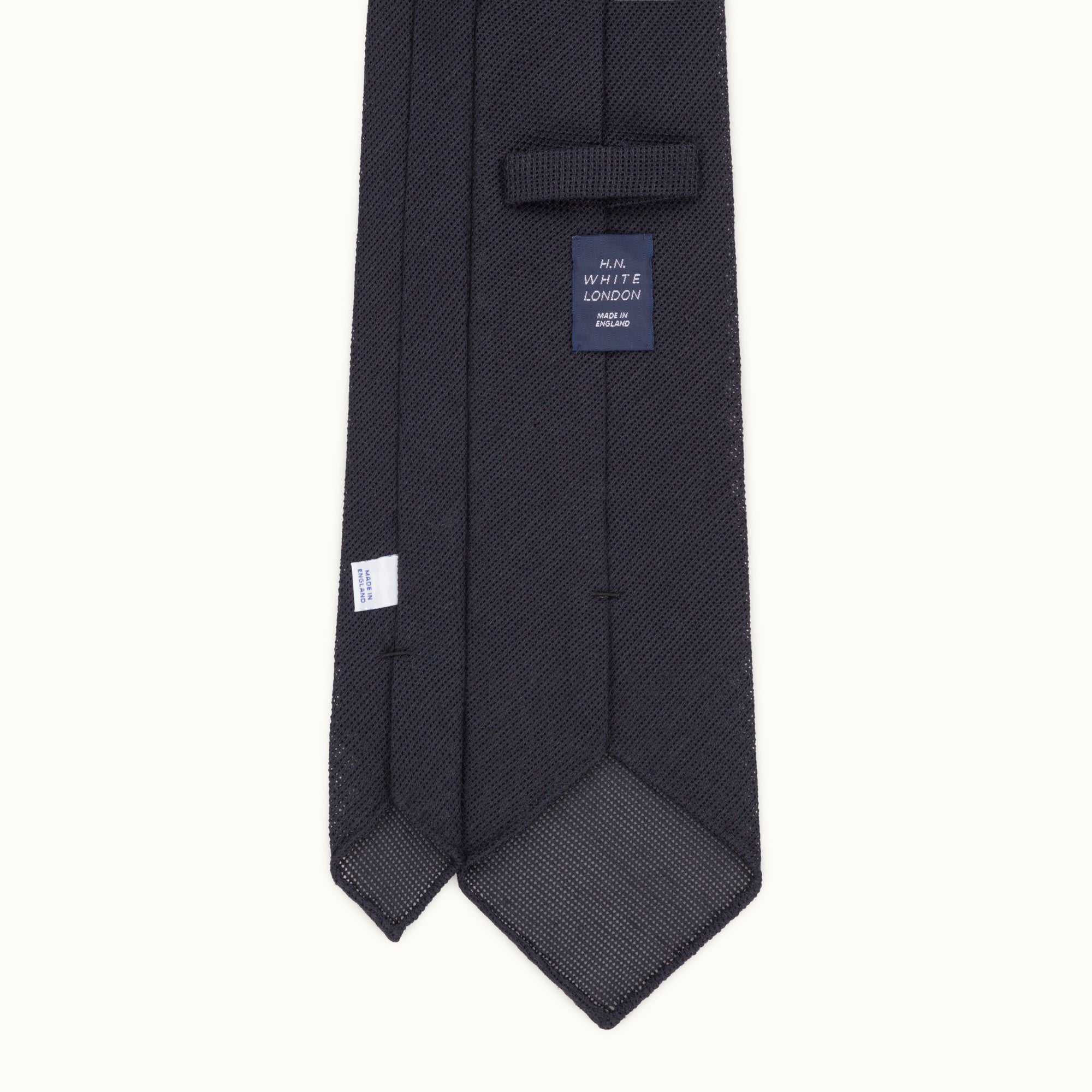 Midnight Silk Linen Grenadine Tie